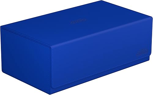 Ultimate Guard Arkhive 800+, estuche para mazo para 800 cartas TCG con doble funda, azul, compatible con Boulders, cierre magnético y forro interior