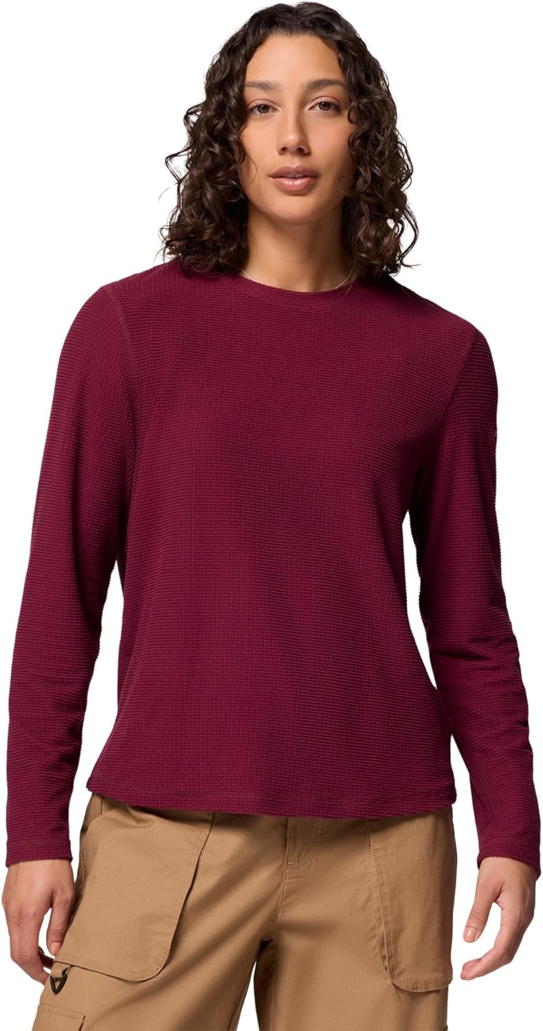 Columbia Women's Brea Falls Grid Crew Long Sleeve