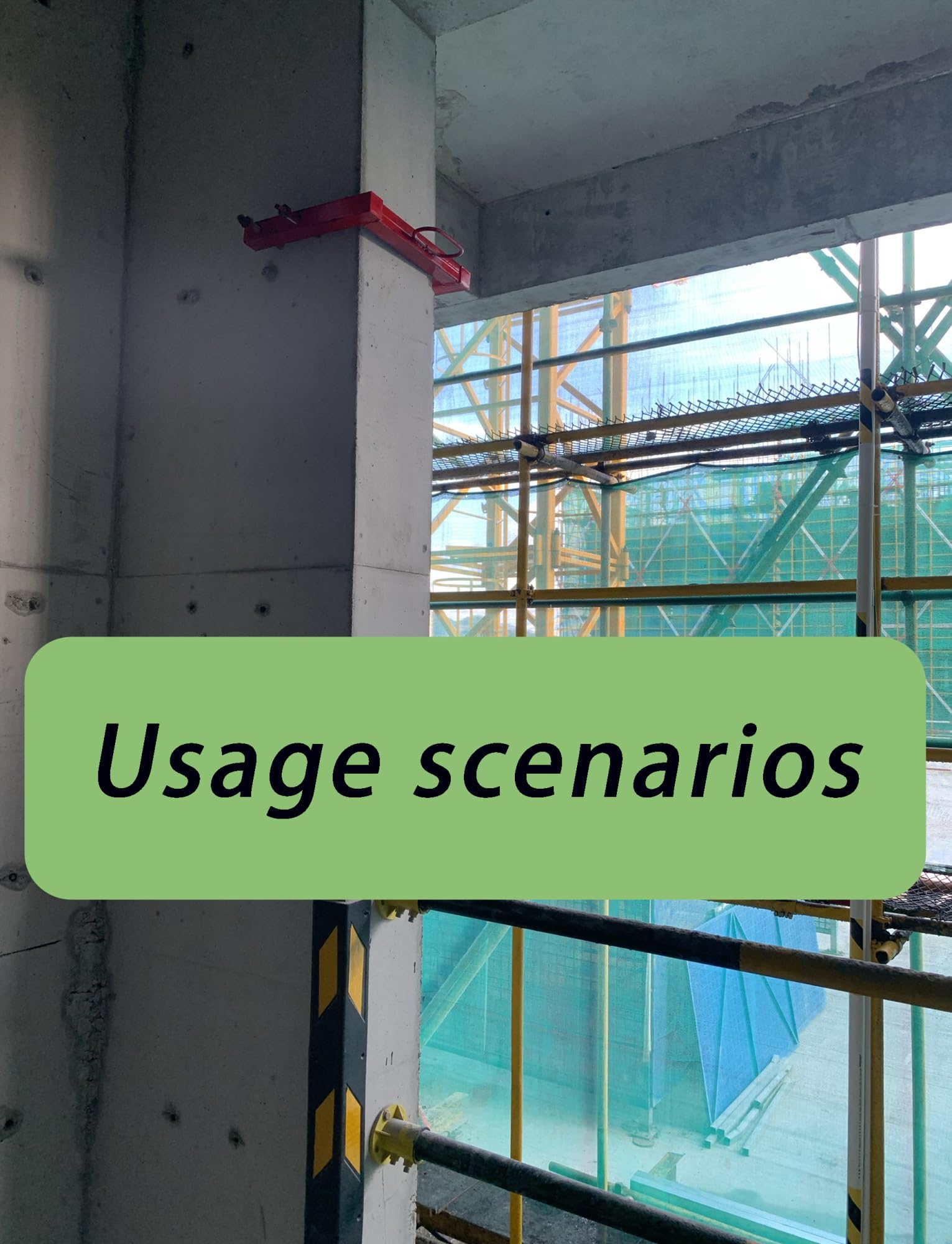 Abrazadera de anclaje portátil for vigas de acero, punto de anclaje anticaídas for trabajos en altura, soporte de amarre for arnés de seguridad de andamios de construcción(19.7-23.6")