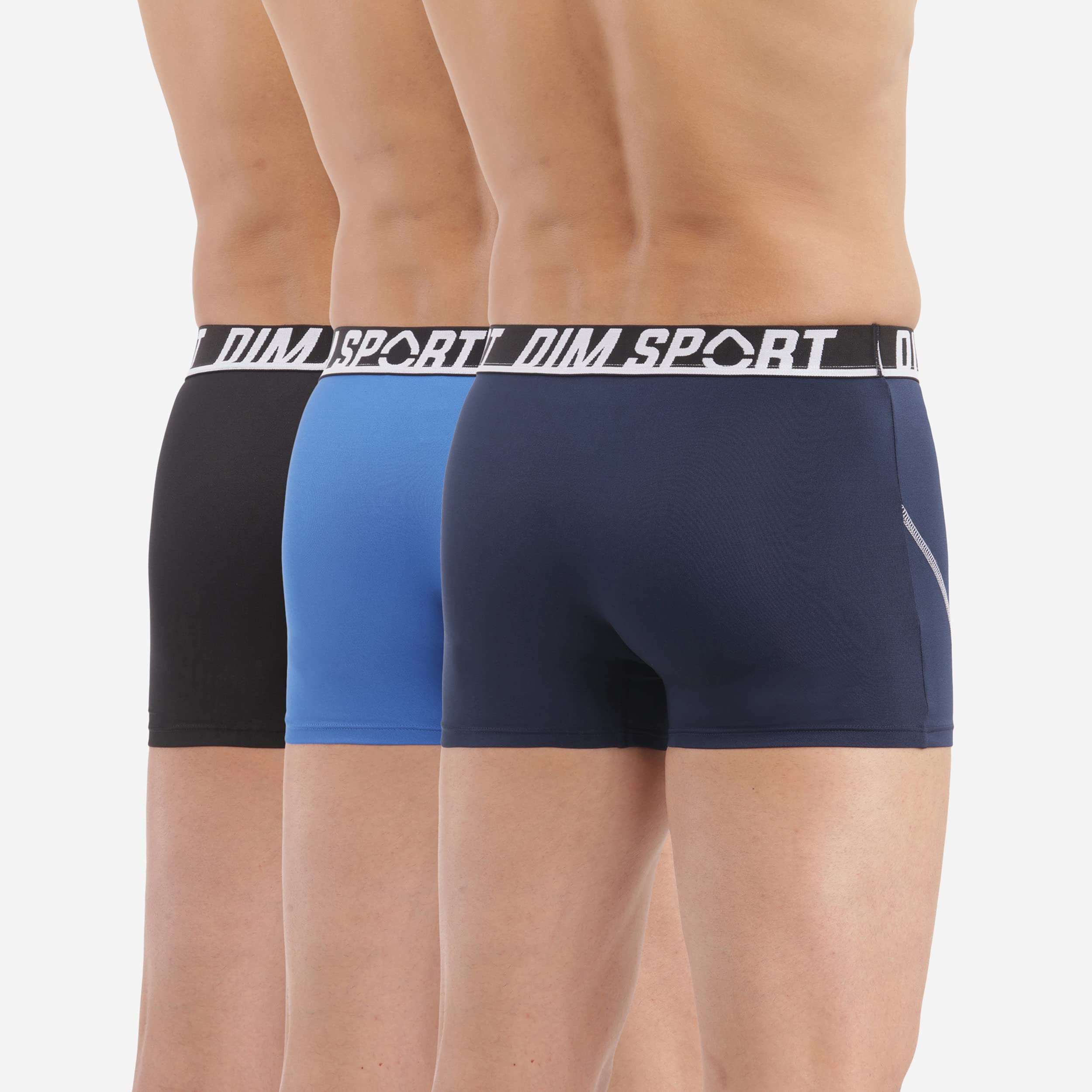 DIM Boxer Homme Sport – Lot de 3 | Microfibre Respirante à Séchage Rapide | Thermorégulation & Maintien Optimal