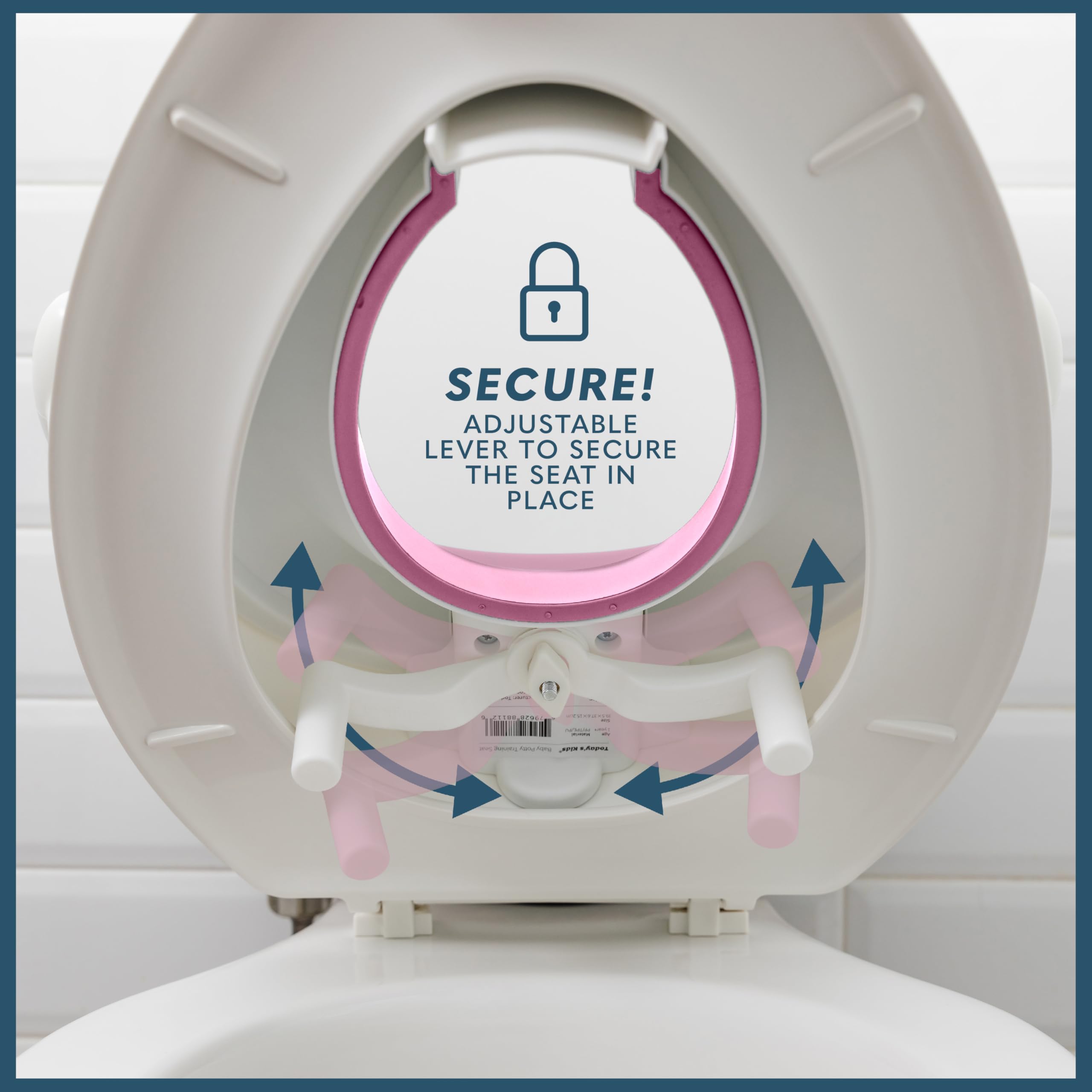 Todays Kids Asiento de inodoro antideslizante para entrenamiento de bebés para niños pequeños, cojín cómodo y suave, asas de agarre seguro, diseño de protección contra salpicaduras, accesorio para
