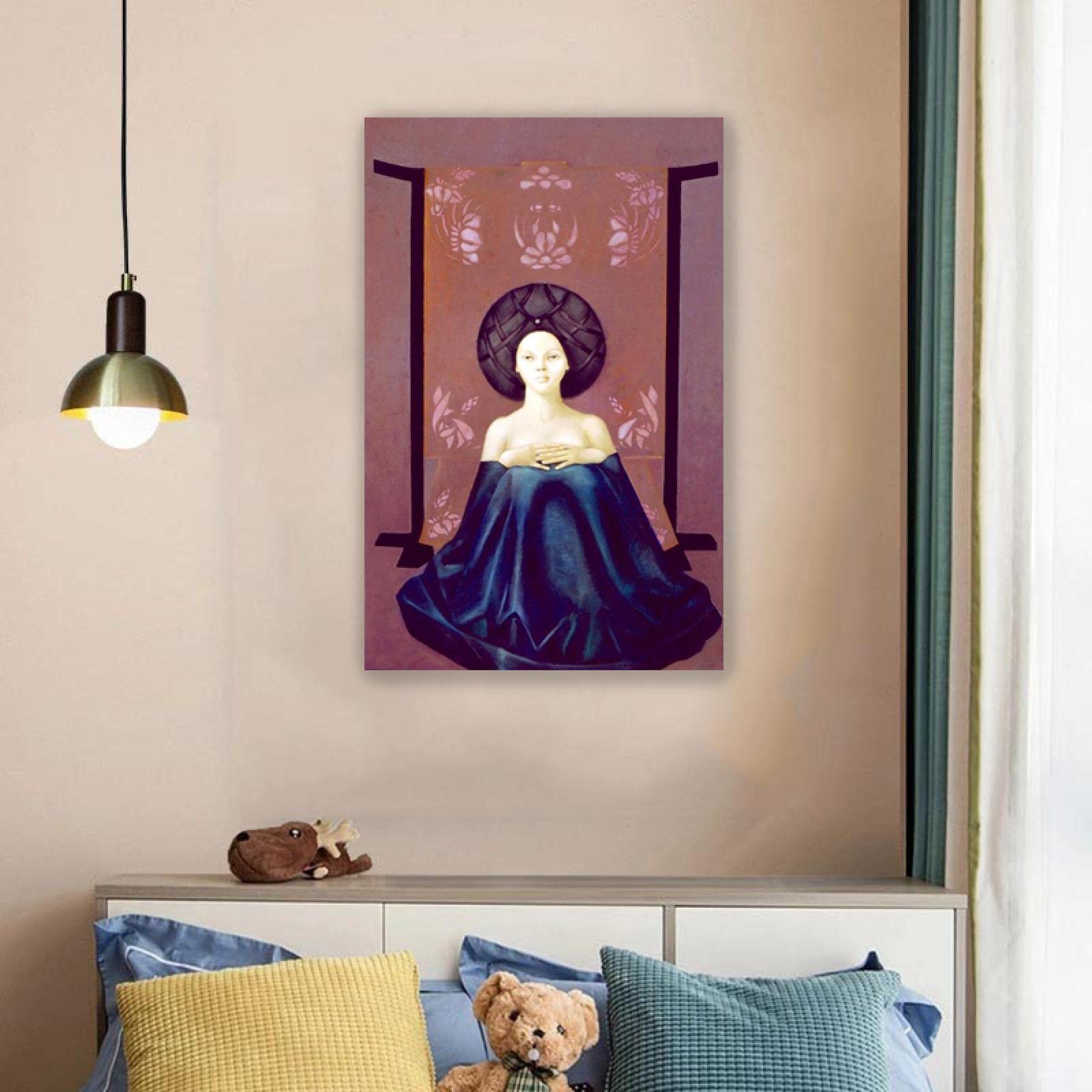 Leonor Fini sztuka ścienna oprawione słynne obrazy 'Surrealizm Giclee' nadruk na płótnie - reprodukcja na płótnie - obrazy graficzne do salonu dekoracja 30 x 45 cm, oprawione