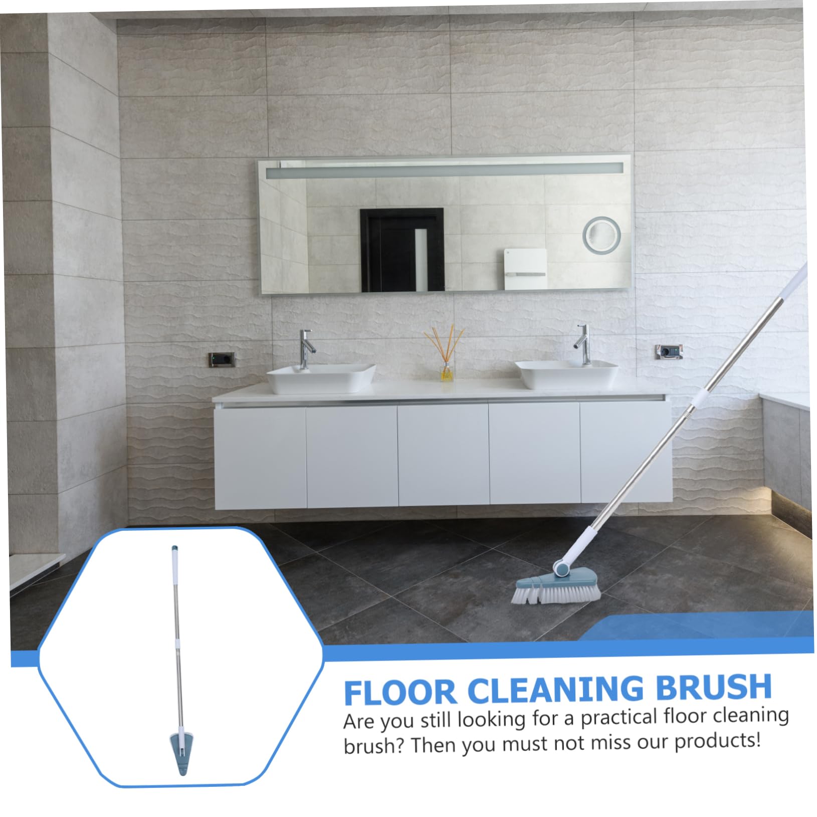 Cepillo para Limpiar Suelos De Duradero Multiusos para Fregar Escoba De Limpieza Hogar y Restaurantes para Limpieza De Baños y Cocinas