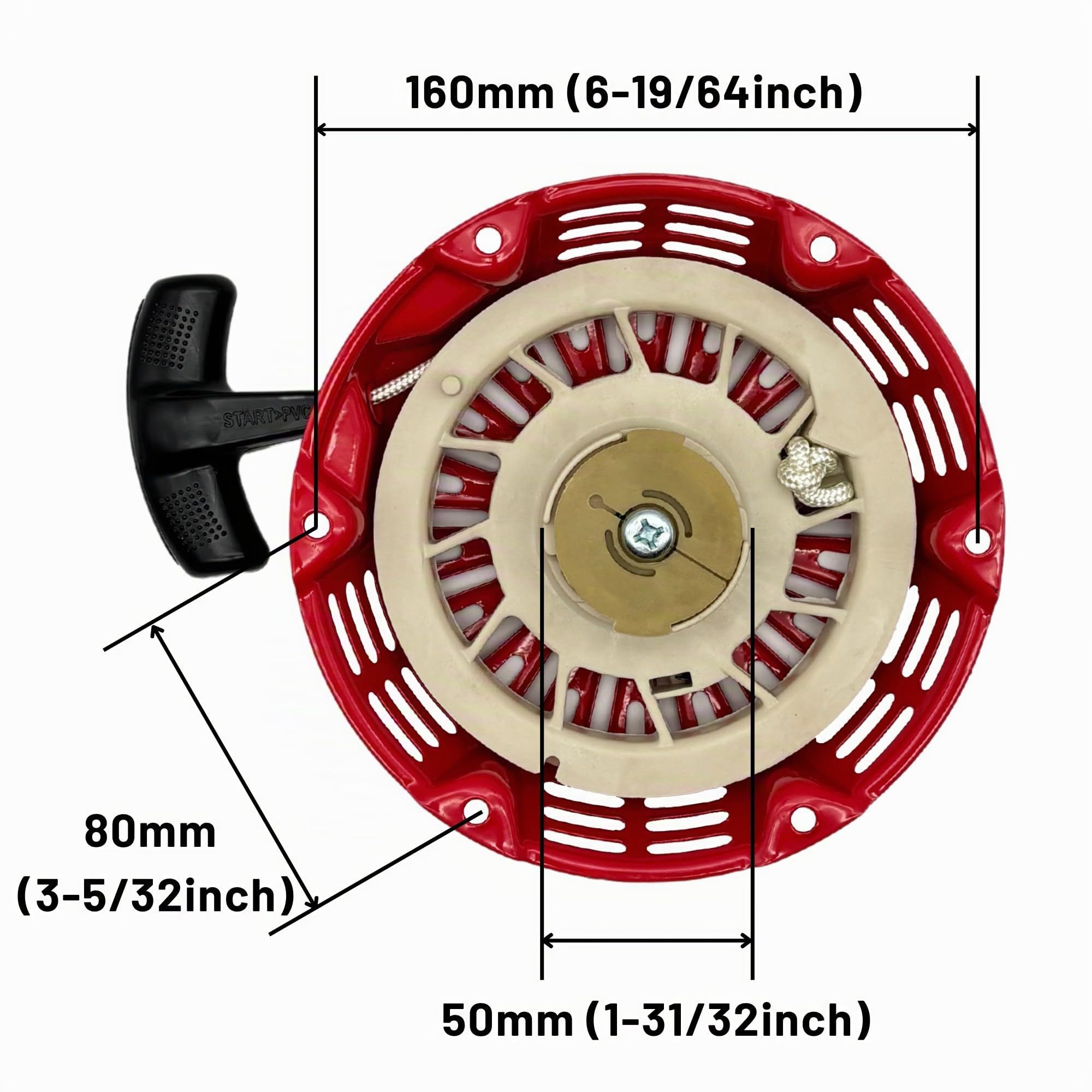 Lanceur GX160 Rewind Starter Pull Start Assembly avec corde de traction pour Honda GX120 GX160 GX200 28400-ZH8-013ZA 28400-ZH8-13YA, Oregon 31-052
