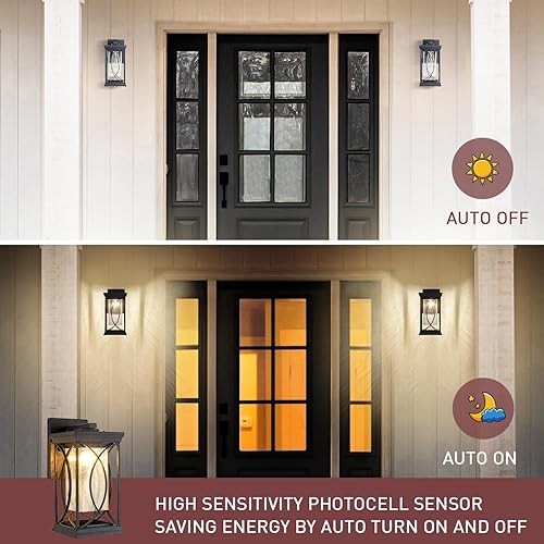 Miniatura 2 de Luz de pared al aire libre con sombra de cristal de la grieta