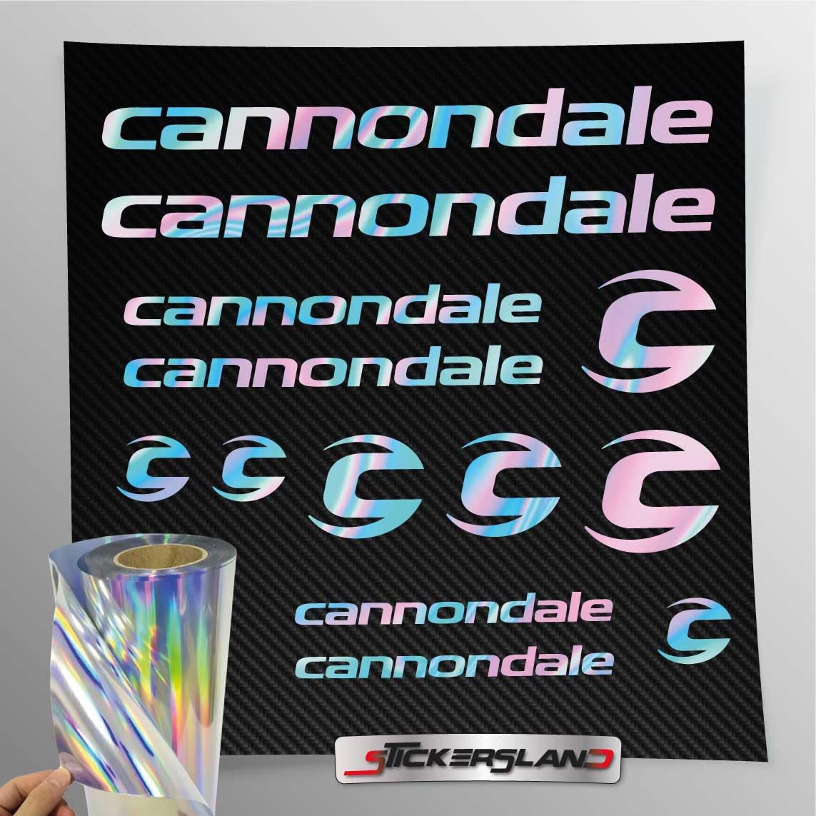 Kit adhesif cadre VTT pour rouler sous le soleil avec vos stickers holographiques laser