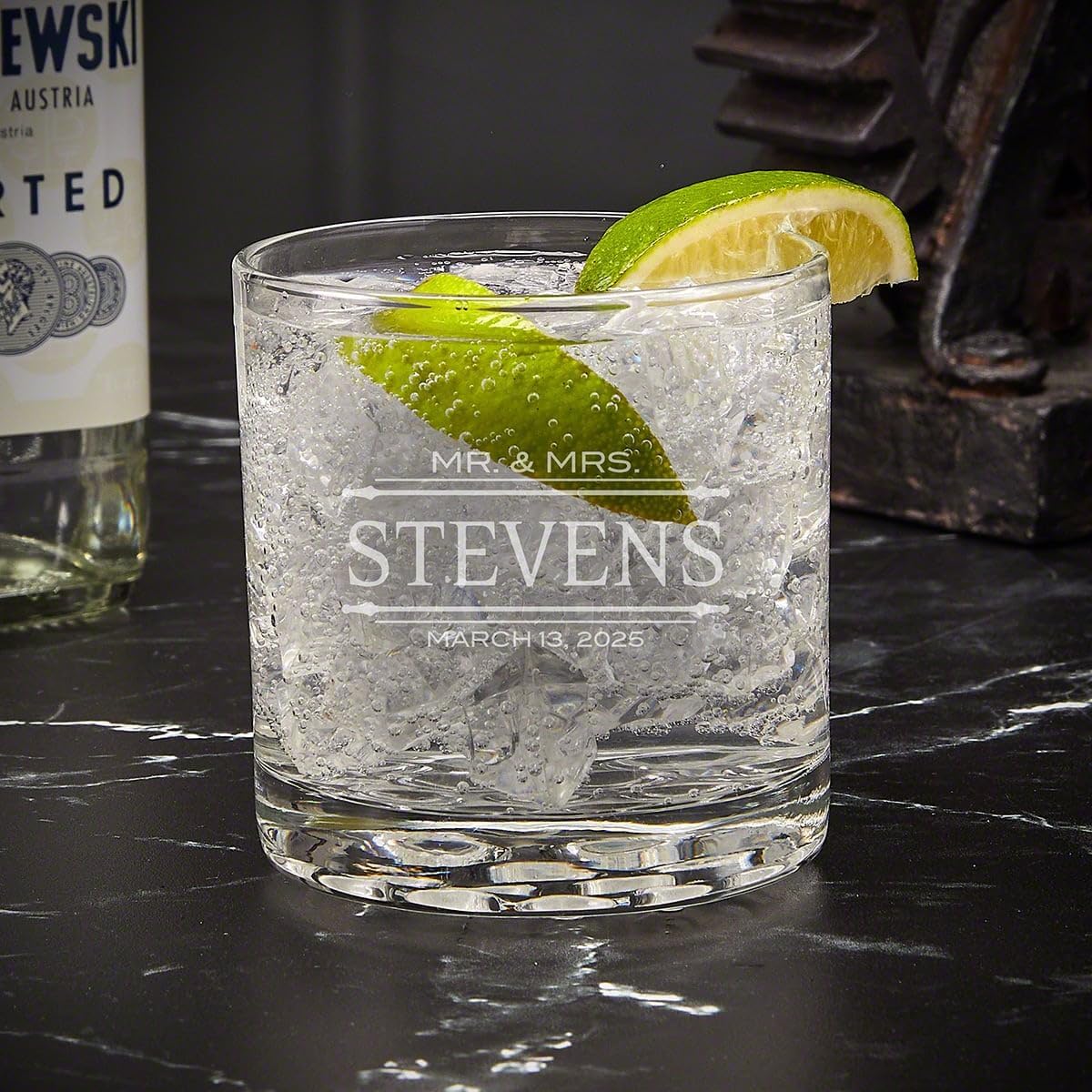 Personalized Vodka Decanter Set with Custom Rocks Glasses, Unique Gifts for Men, by Home Wet Bar