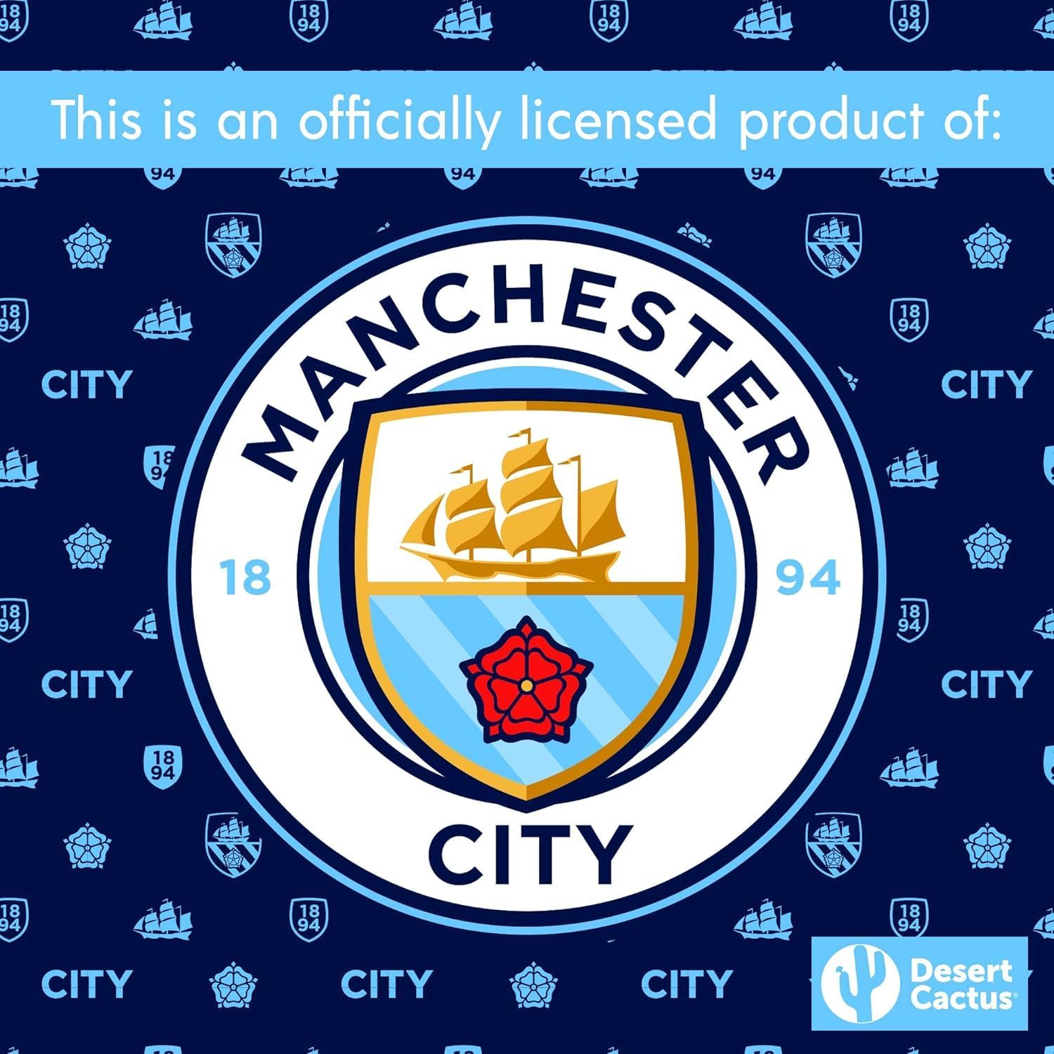 Desert Cactus Manchester City Flag Man City MCFC Football Soccer 100% Polyester Indoor Outdoor 3x5 feet Banner (Flag E Championship)