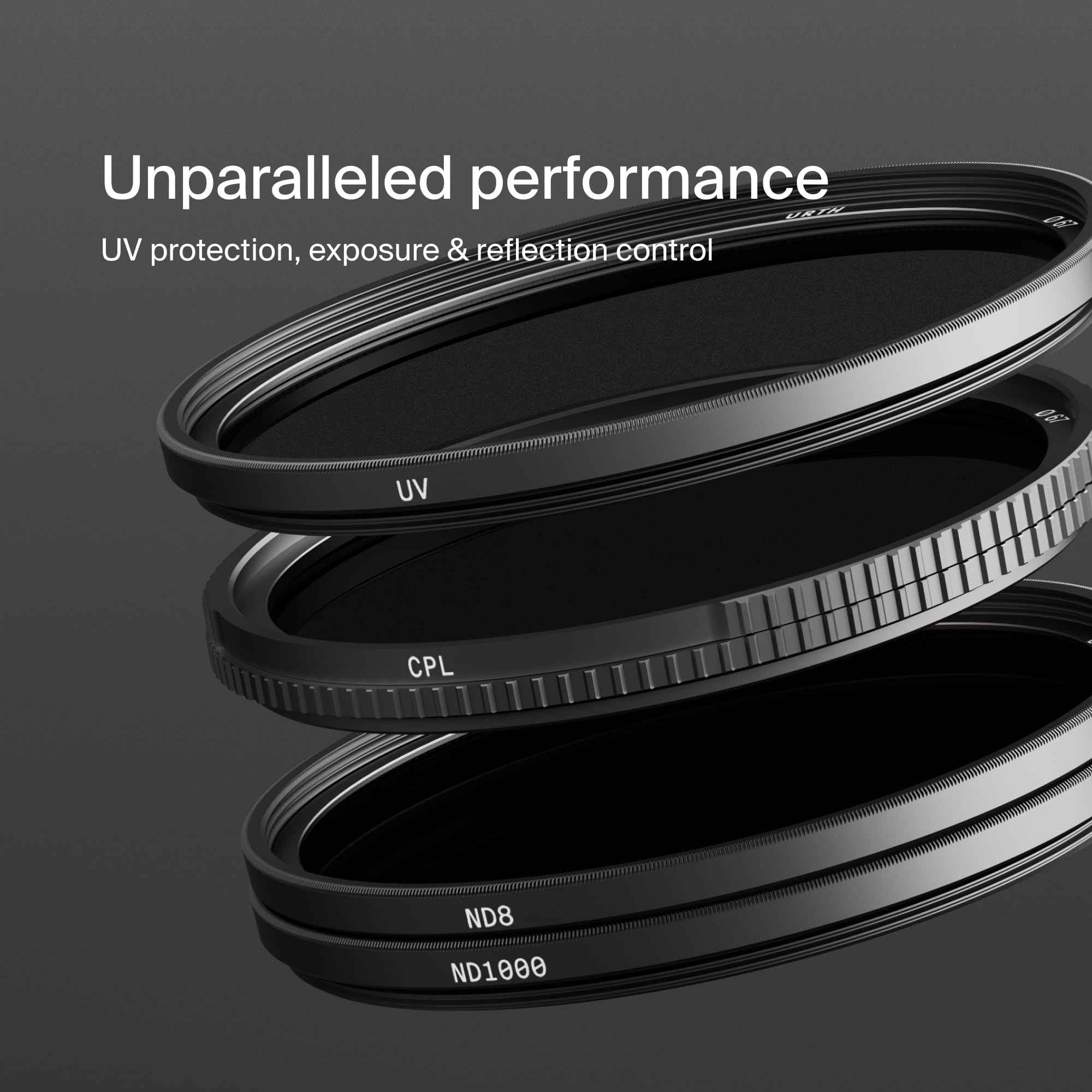 Urth 77 mm Kit Filtri 4-in-1 (Pro) — UV Professionale, Polarizzatore Circolare (CPL), ND8, ND1000, Vetro Ottico Nano Multistrato Avanzato, Filtri Ultrasottili per Fotocamere