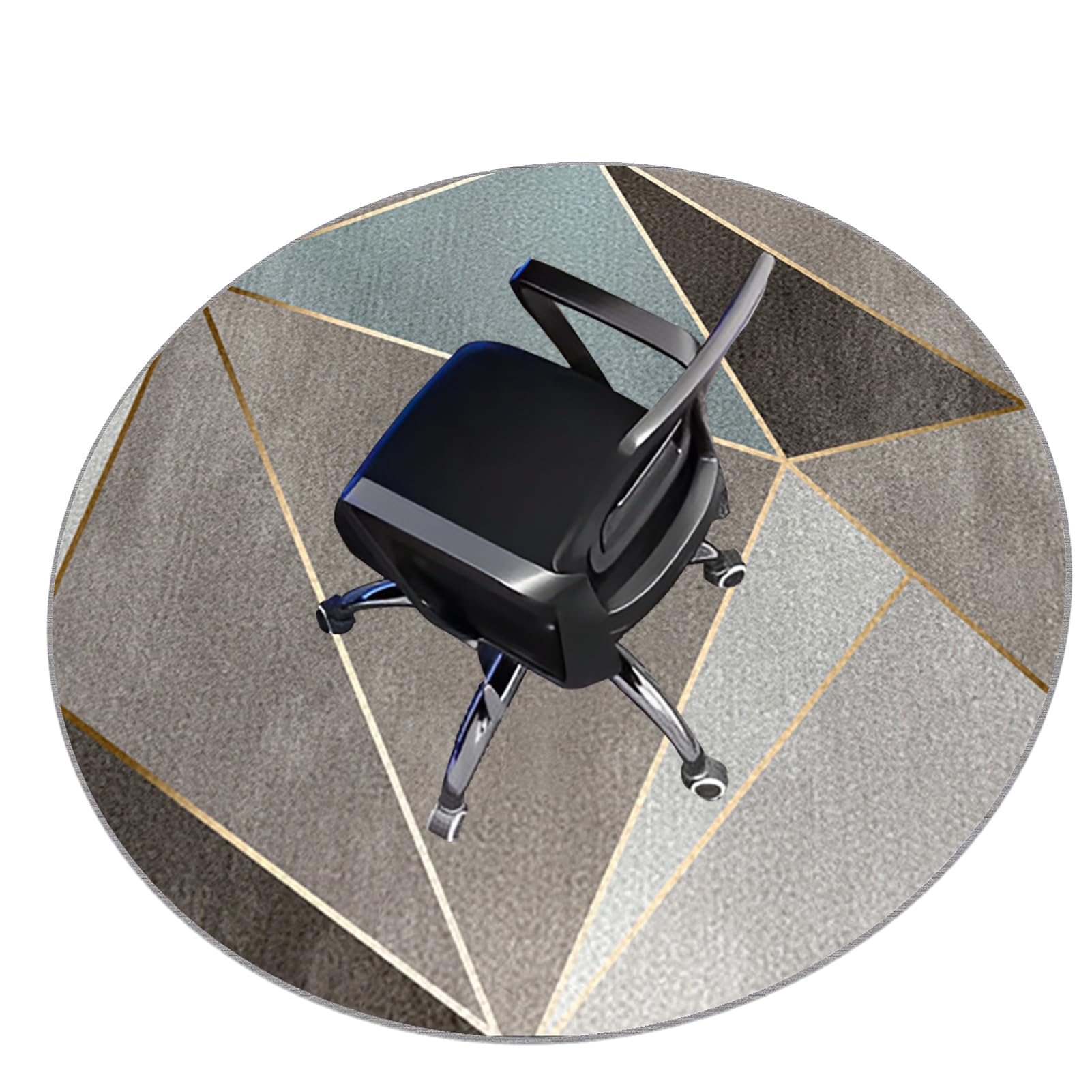Tapis Chaise de Bureau, Rond Tapis Protection Sol Chaise Bureau, Tapis de Sol Bureau Tissu, Antidérapant, Tapis de Sol pour Bureau Plancher de Bois, Tapis de Protection en Carrelage 80cm