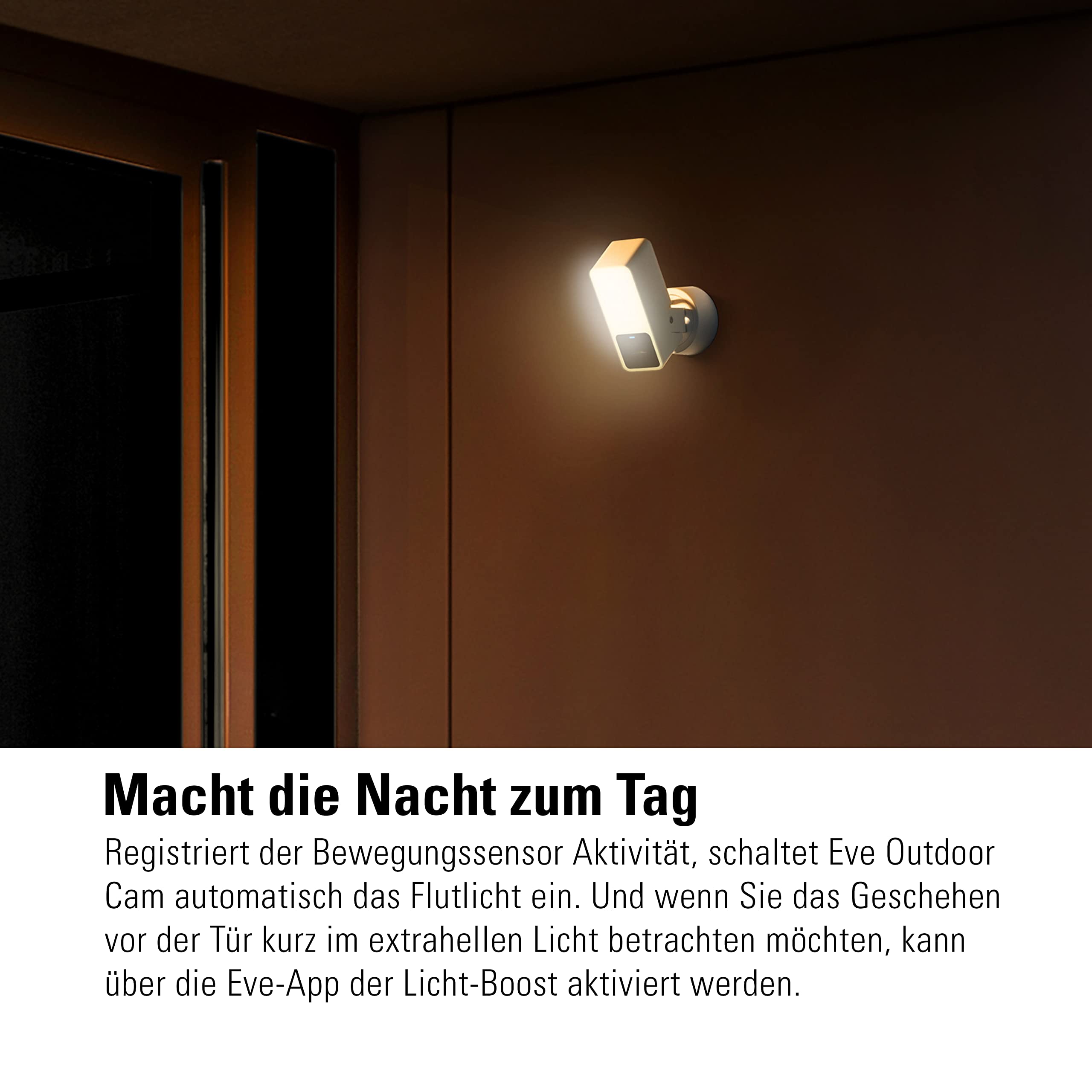 Eve Outdoor Cam weiß (Apple Home) 2er-Pack – Smarte Außenkamera | Sicherheit & Privatsphäre (HomeKit Secure Video), Nachtsicht, Bewegungsmelder, Gegensprechanlage, WLAN (2,4/5 GHz)