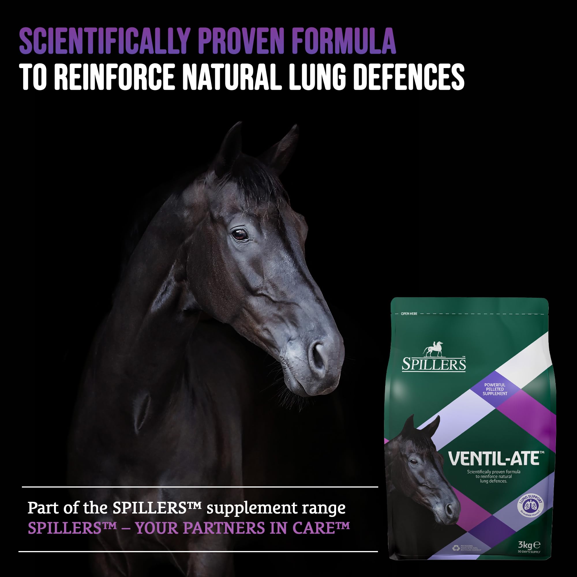 SPILLERS Ventil-ate Horse Supplement (3kg) Respiratory Supplement for Horses and Ponies Stabled for Long Periods Traveling or on Box Rest - Image 3