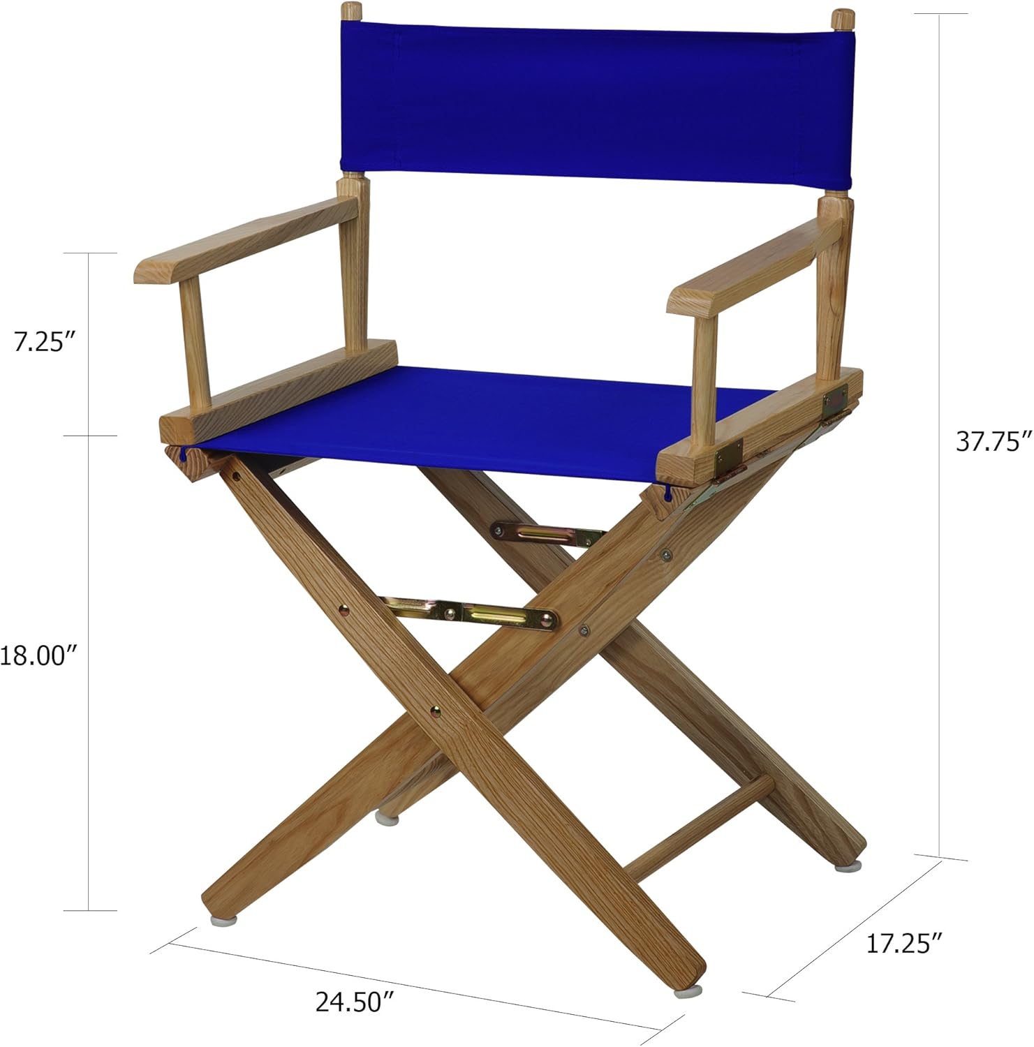 American Trails Extra-Wide Premium 18" Director's Chair Natural Frame with Royal Blue Canvas