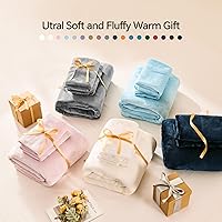 Vista 5 de BEDELITE Flannel Sheets Twin Size Pink - Super Soft Fleece Sheets Set Fluffy Extra Plush, 3 Piece(Include Fitted Sheet, Flat Sheet, 1 Pillowcase)