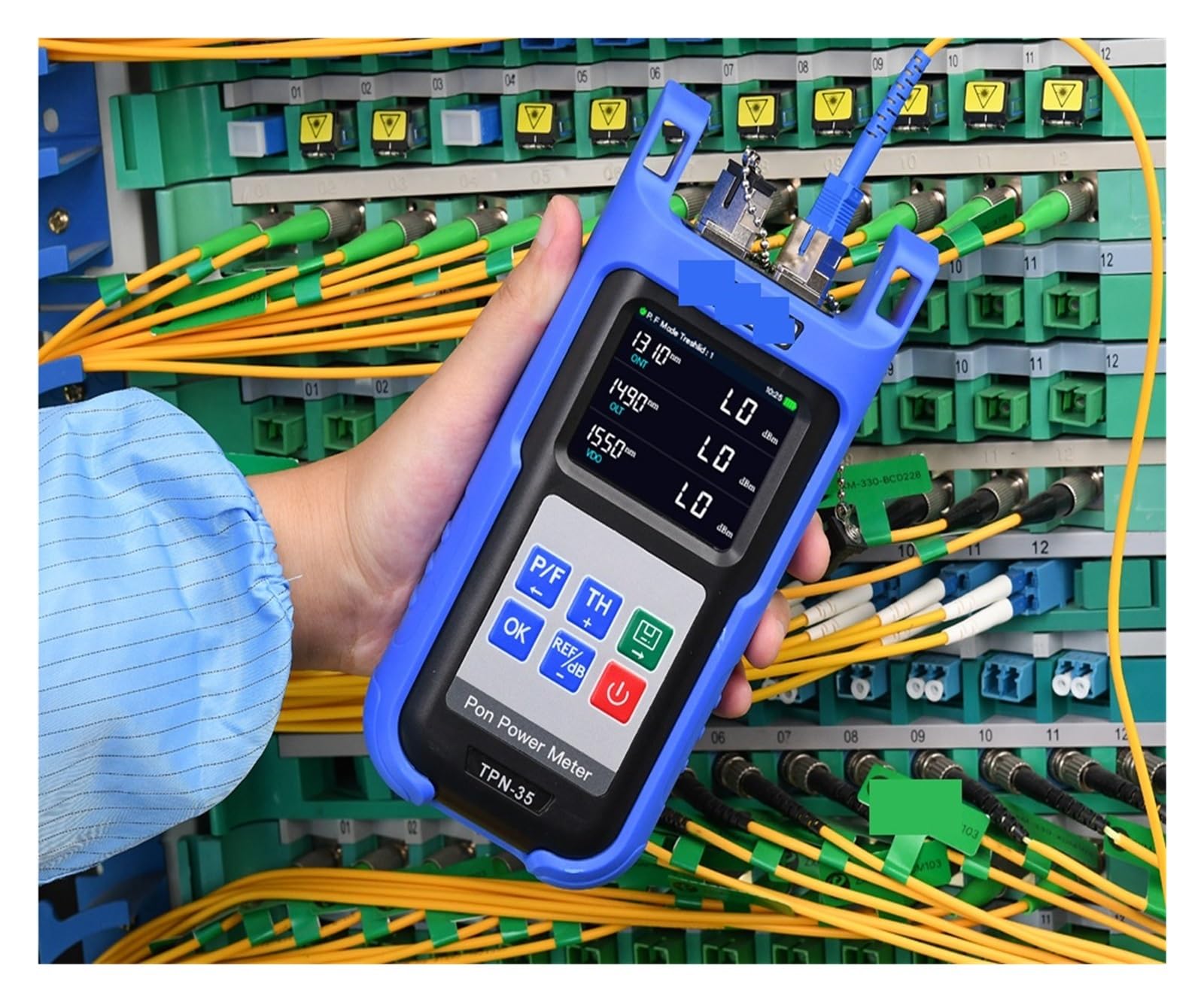 Medidor de potencia óptica Medidor de potencia óptica PON 1310/1490/1550nm, probador de red Orientek TPN-35 PON, medidor de potencia de fibra óptica, probador OTDR SC/UPC SC/ Medidor de potencia de fi