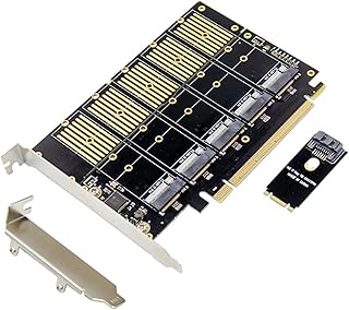 PCI-E X16 para M.2 B para llave de 5 puertos NGFF + tarjeta de expansión SATA JMB585 para chip inteligente PCI para ancho de banda Express Gen 3x2