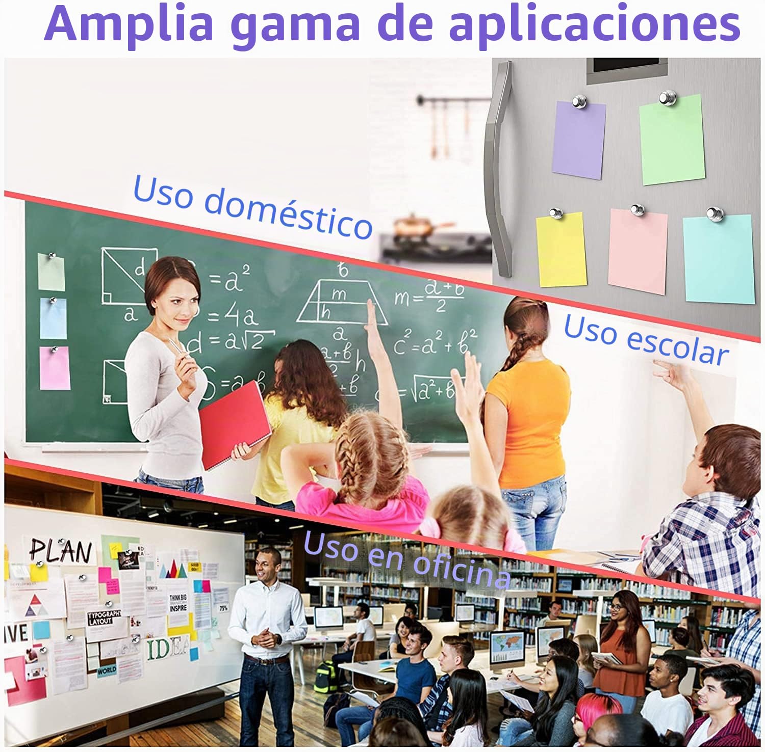 Imán 24 piezas, Imanes de Neodimio con Caja de Almacenamiento, N52 Potentes Imanes de 12x16mm para Pizarra Tablero Magnético Refrigerador Mini Imán Portátil