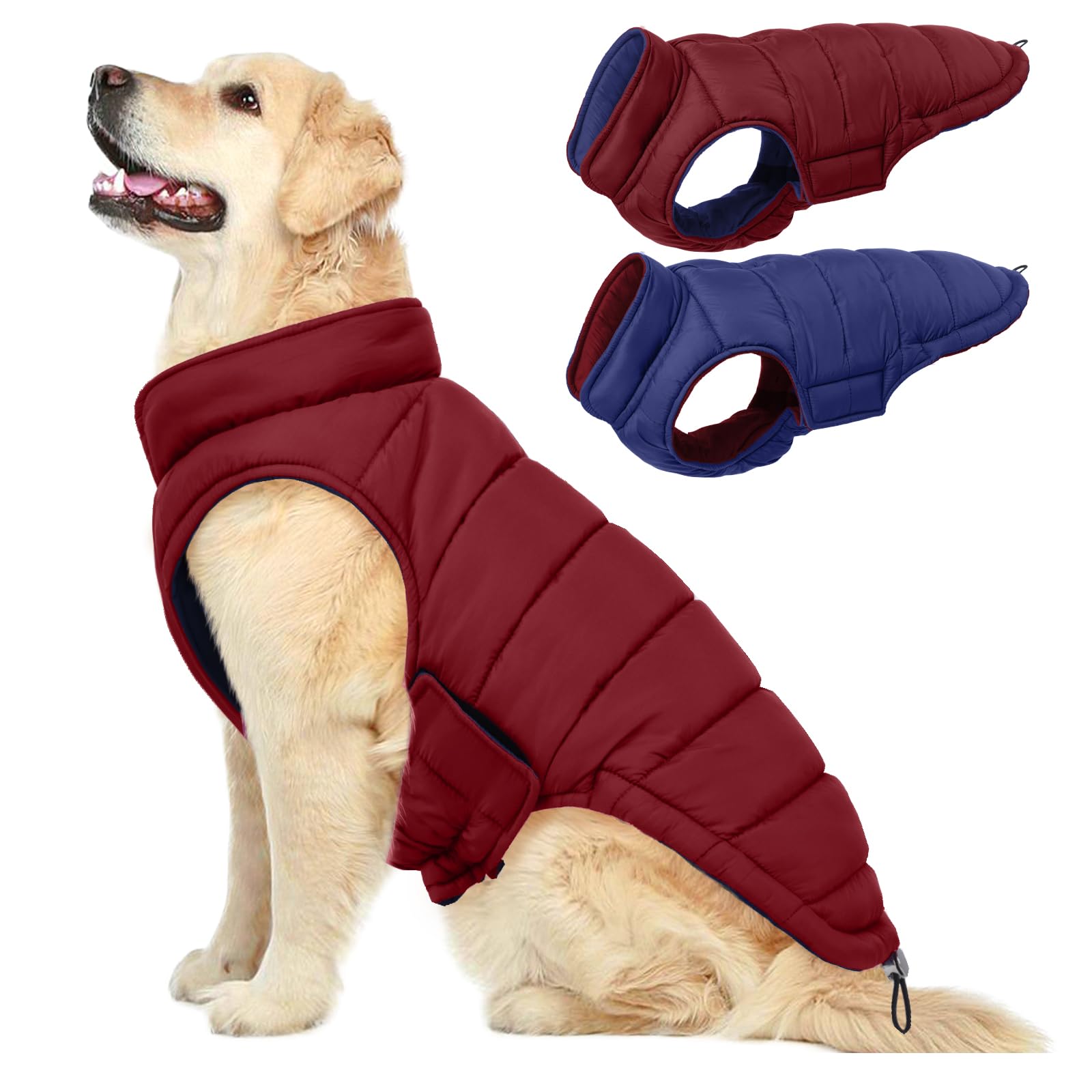 QBLEEV Reversible Dog Winter Coat