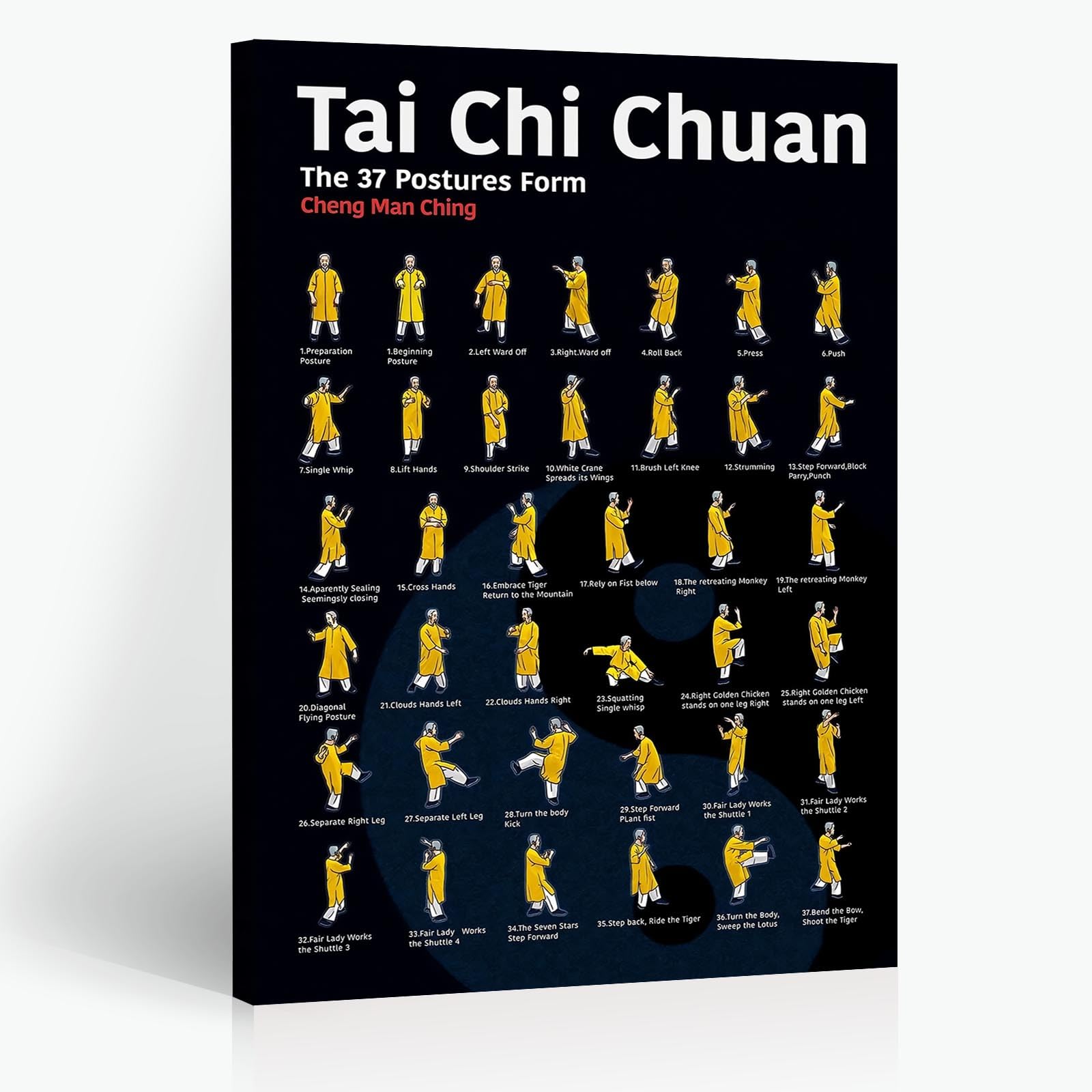 Tai Chi Walking Workout for Women Poster Balance & Mindful Movement Exercise Chart(8x12inchs，Unframed) — view 13