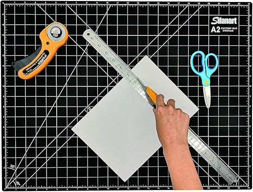 Miniatura 5 de Sdanart Alfombrilla de corte autocurativa 18.0 x 24.0in, 5 capas, de doble cara, perfecta para coser, acolchar, manualidades, tela.