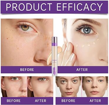 Concealer Stick, Corrector Concealers Full Coverage, 13.1/2.2/2.3 Inches, Creamy Face Makeup, Lightweight for Under Eyes and Blemish Coverages, Multicolor