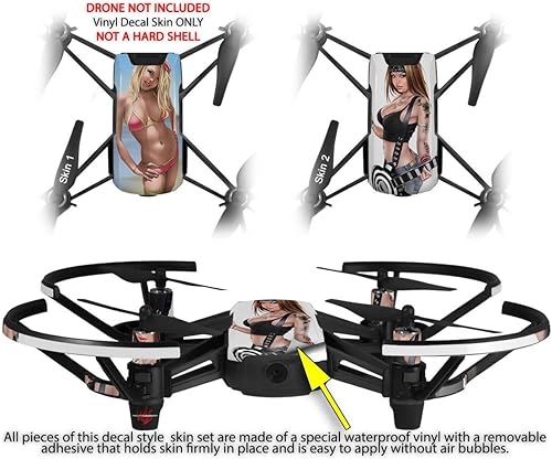 Miniatura 2 de Skin Decal Wrap 2 Pack para DJI Ryze Tello Drone Bikini Girl 01 Drone no incluido