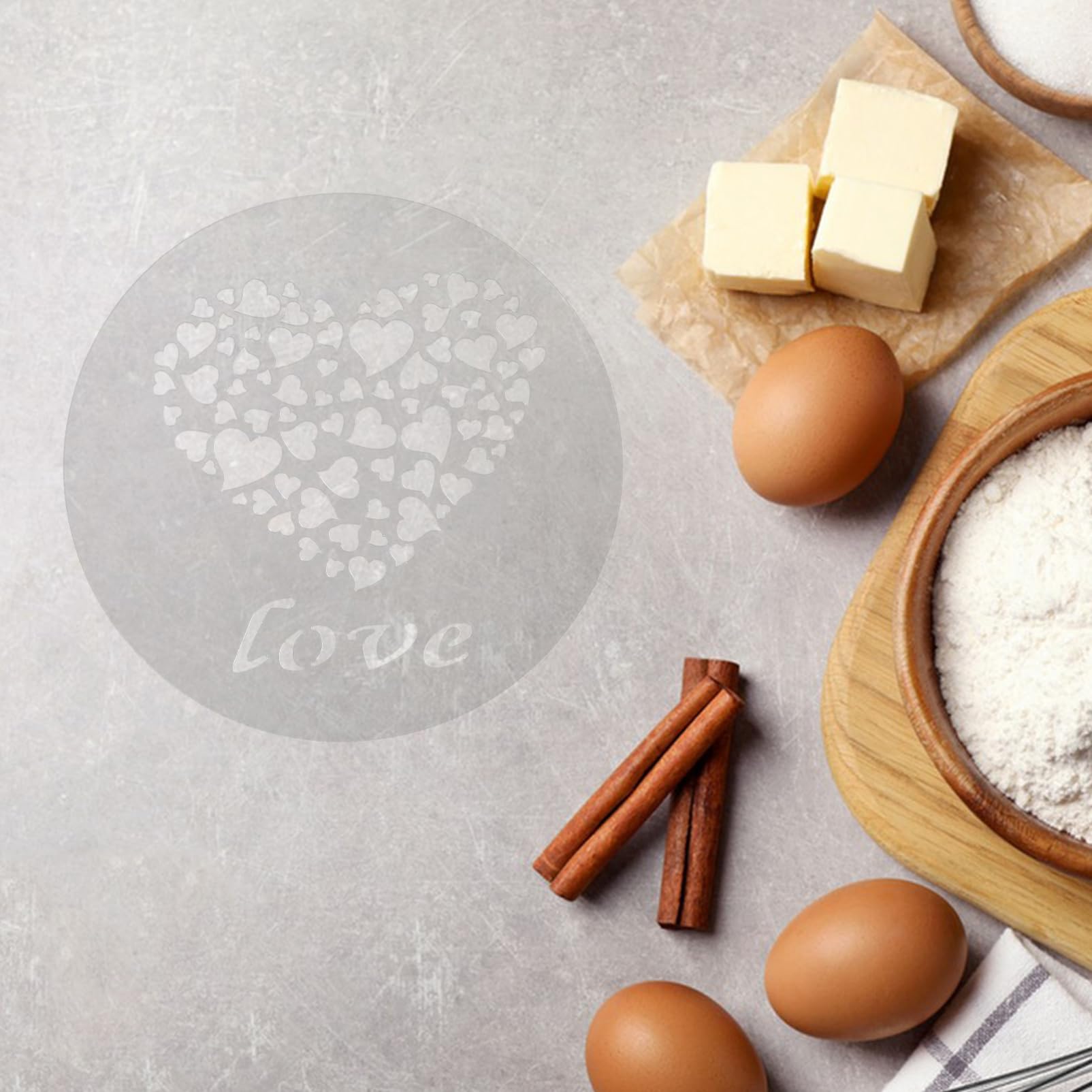 FUNOMOCYA Coffee Latte Art Tools 1 Set of Latte Art Stencils Washable Stencils for Decorating