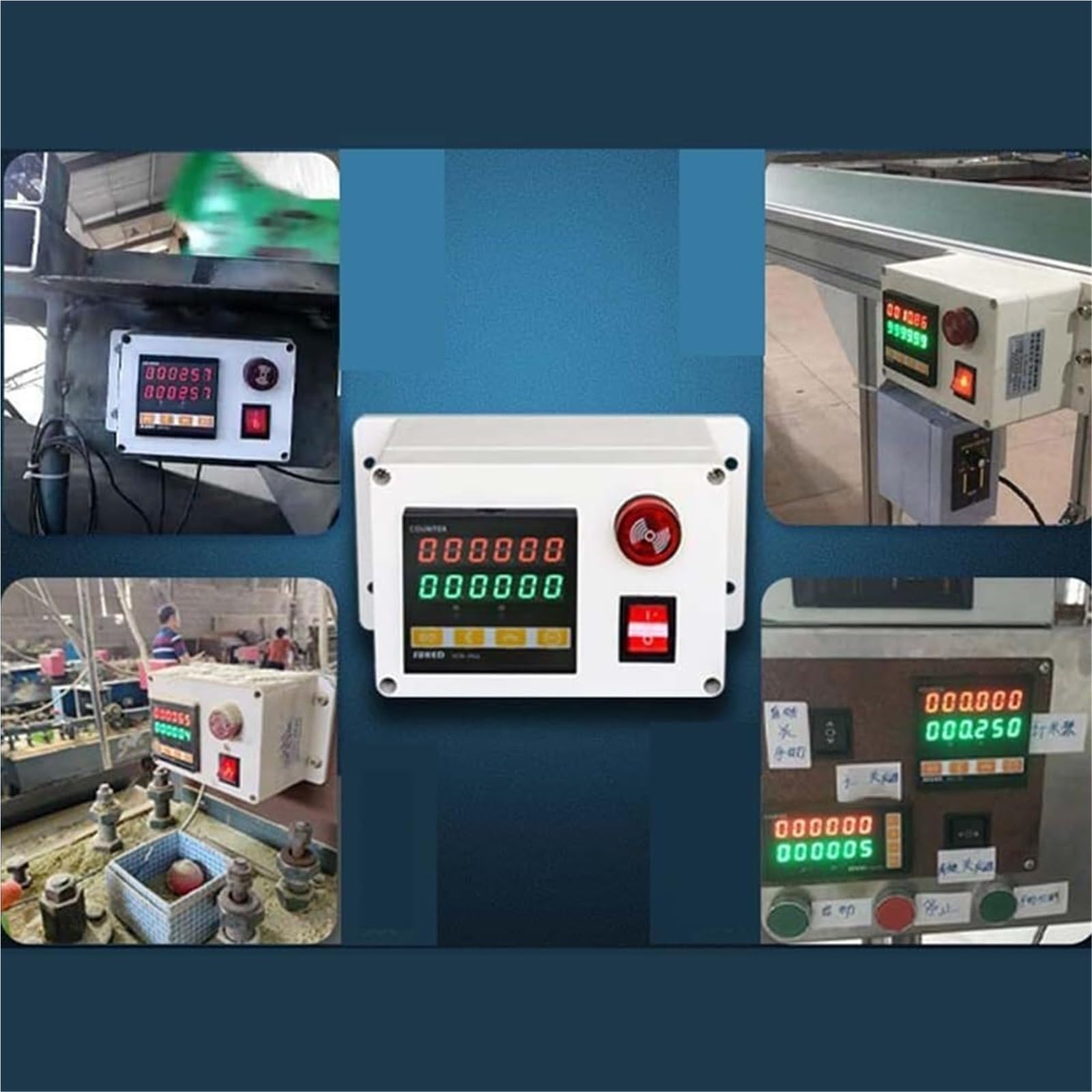 Digitaler Zähler, automatischer Induktionszähler, 70 cm Schaltabstand, Stückzählung bis 999999, automatischer Summierer, Förderband, Produktionslinie
