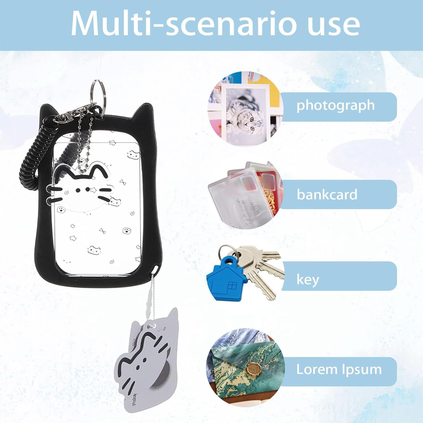 1 Étui à Crayons En Canevas De Grande Capacité Avec Motif Mignon De