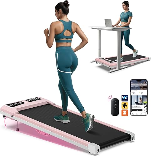 Miniatura 9 de WELLFIT Foldable Treadmill with Incline, 320 LBS Capacity Walking Pad with Handle Bar, Portable Walking Pad Treadmills for Home, Under Desk