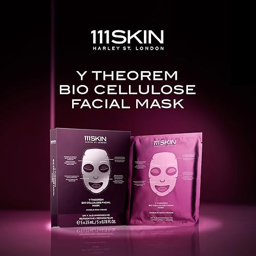 Miniatura 8 de 111SKIN Y Theorem - Mascarilla facial de celulosa biológica para todo tipo de piel, mascarilla hidratante con NAC Y2, ectoína y centella asiática,