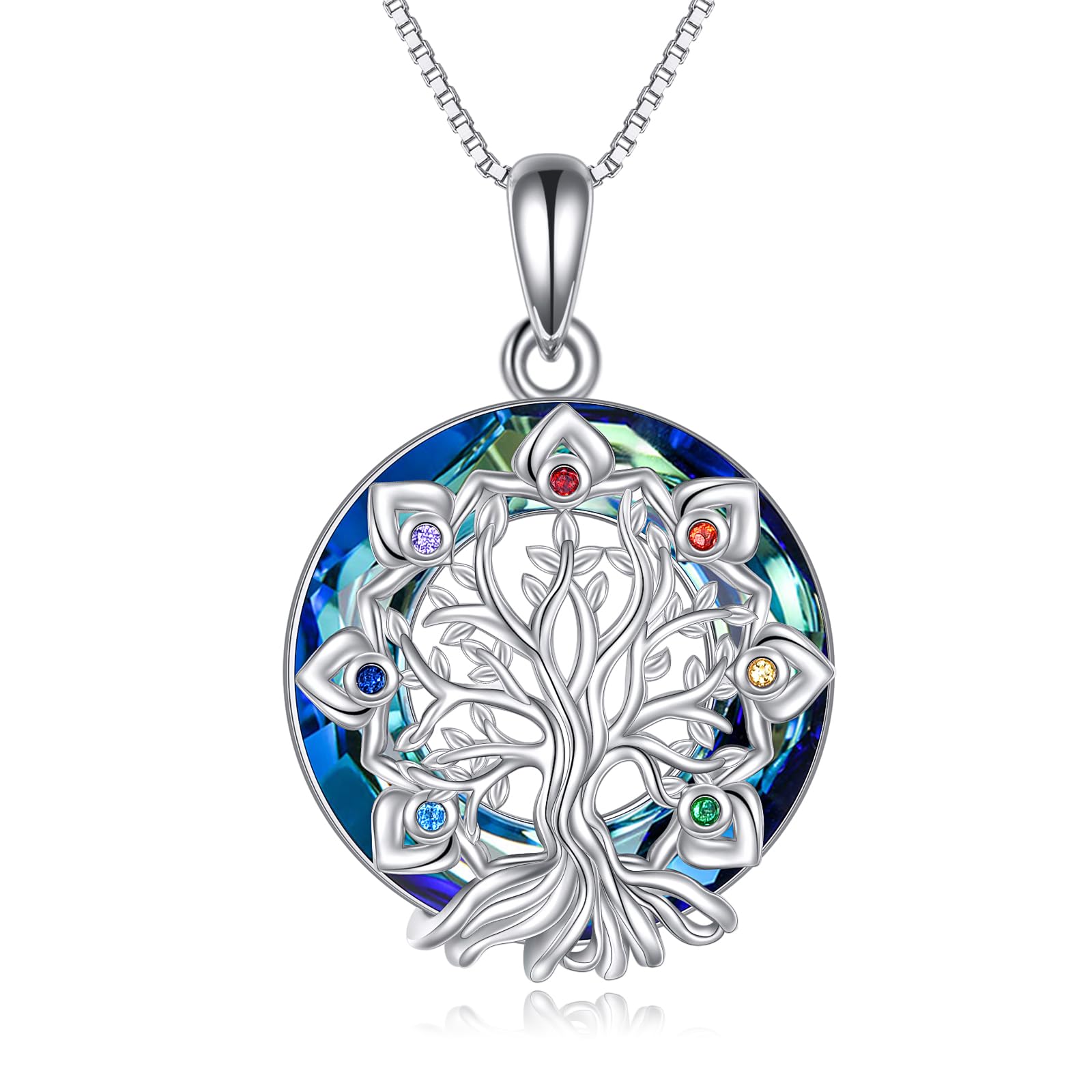 Nuchterheids Cadeaus Halsketting Sterling Zilver Davidster Levensboom