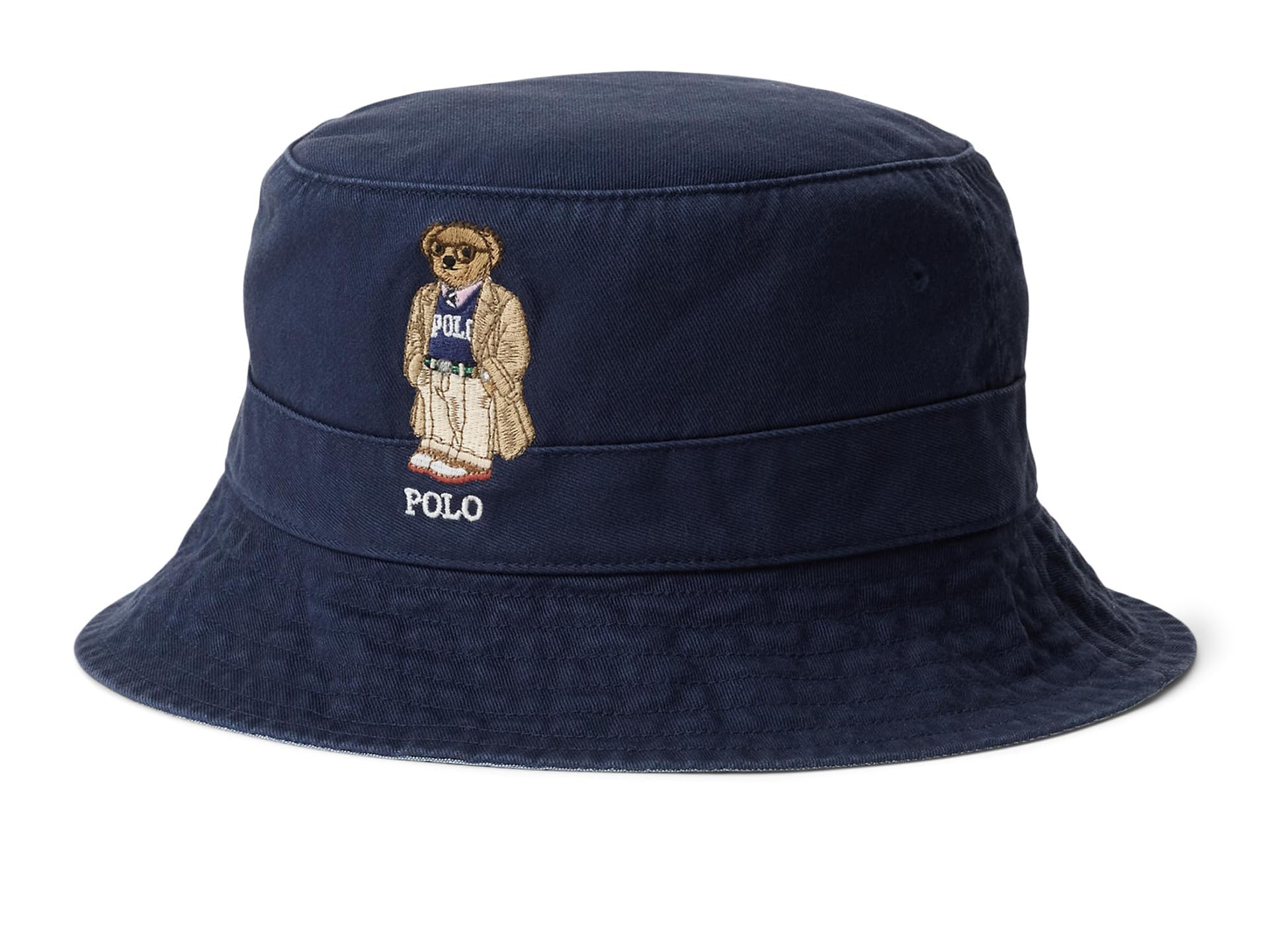 Polo Ralph Lauren Mens Polo Bear Twill Bucket Hat Newport Navy Large/X-Large