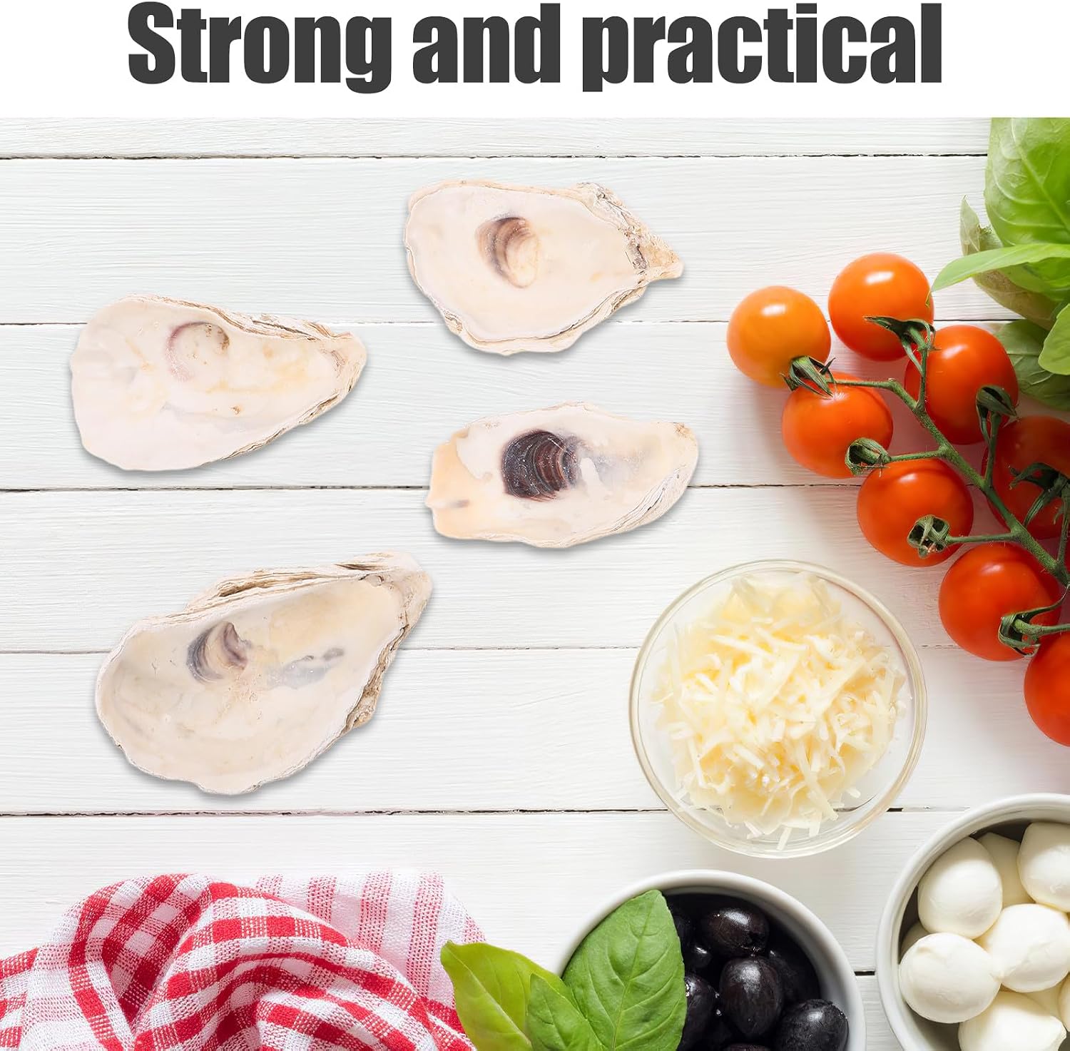8pcs Oyster Shell Display Plate - Oysters Shell-Shaped Serving Plates Dishes for Baking, Party, Home and Restaurant Cooking