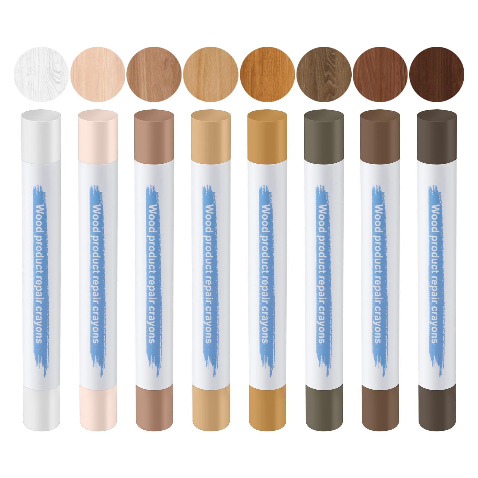 kclkda 8Pcs Wax Filler Wood Repair Sticks, Wax Sticks for Wood Repair Laminate Floor Repairs Kit