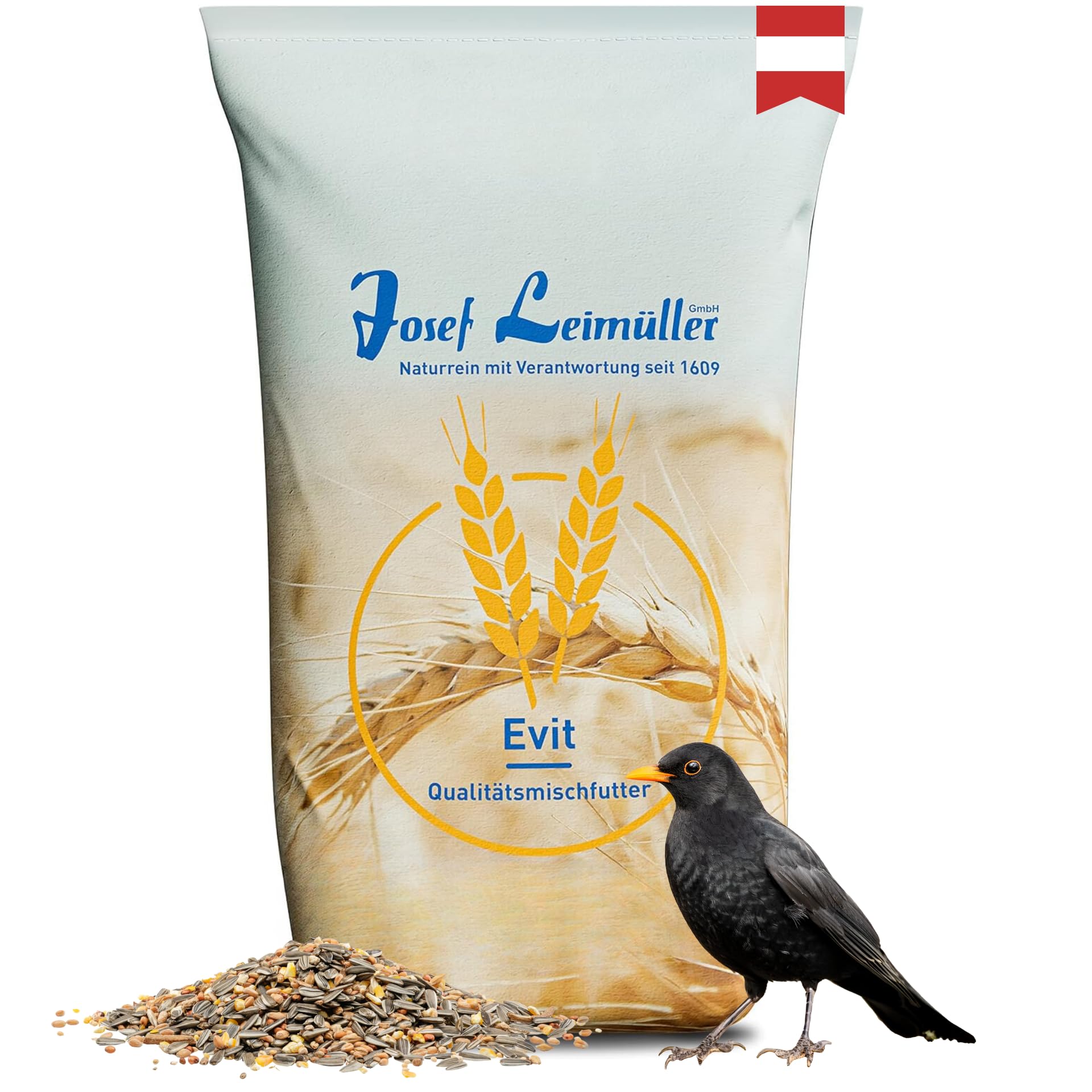 Mélange Graines Oiseaux Sauvages 20 Kg - Avec Tournesol, Arachides, Sans OGM, Pour Mangeoire Toute L'Année