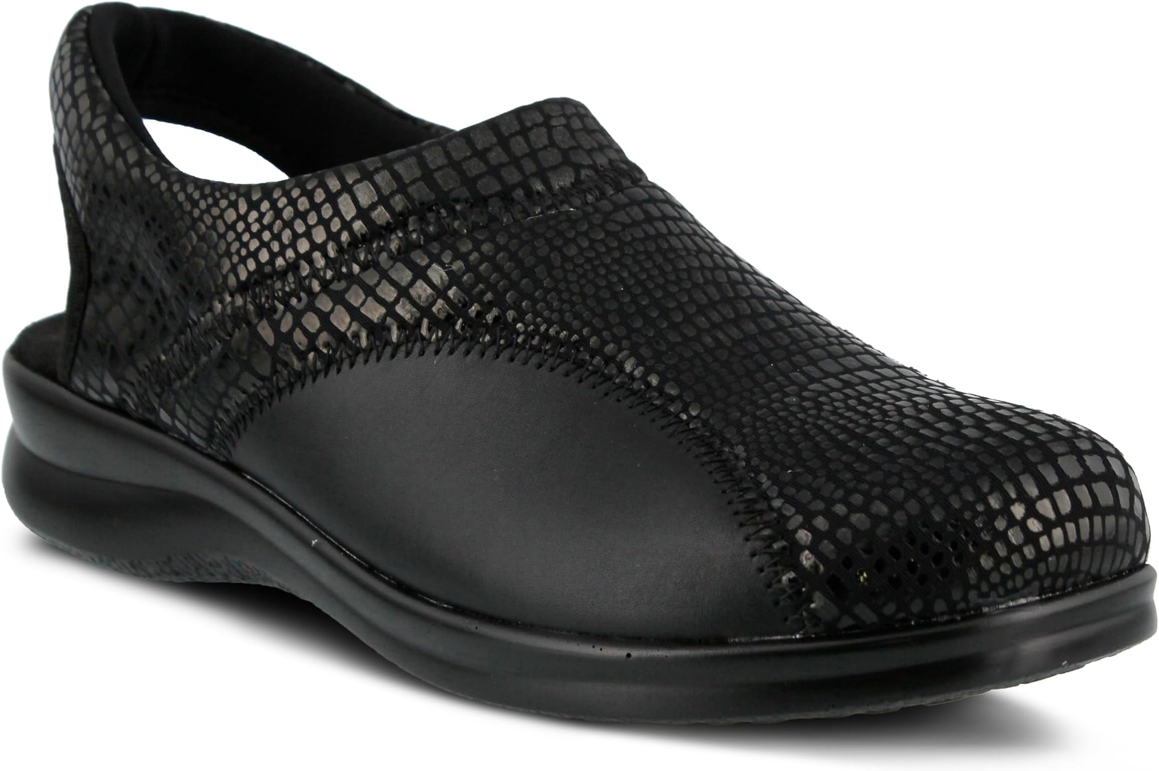 Spring Step Flexus Flexia Leather Clogs for Women - European Slingback Round Toe Slip-On Shoes - Ladies Casual Platform Clog for Work