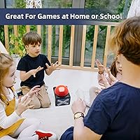 Vista 4 de Game Answer Buzzer 2 Pcs, Game Buzzer Alarm Sound Play Button with Light Trivia Quiz Got Talent Buzzer Toys for Kids Adult