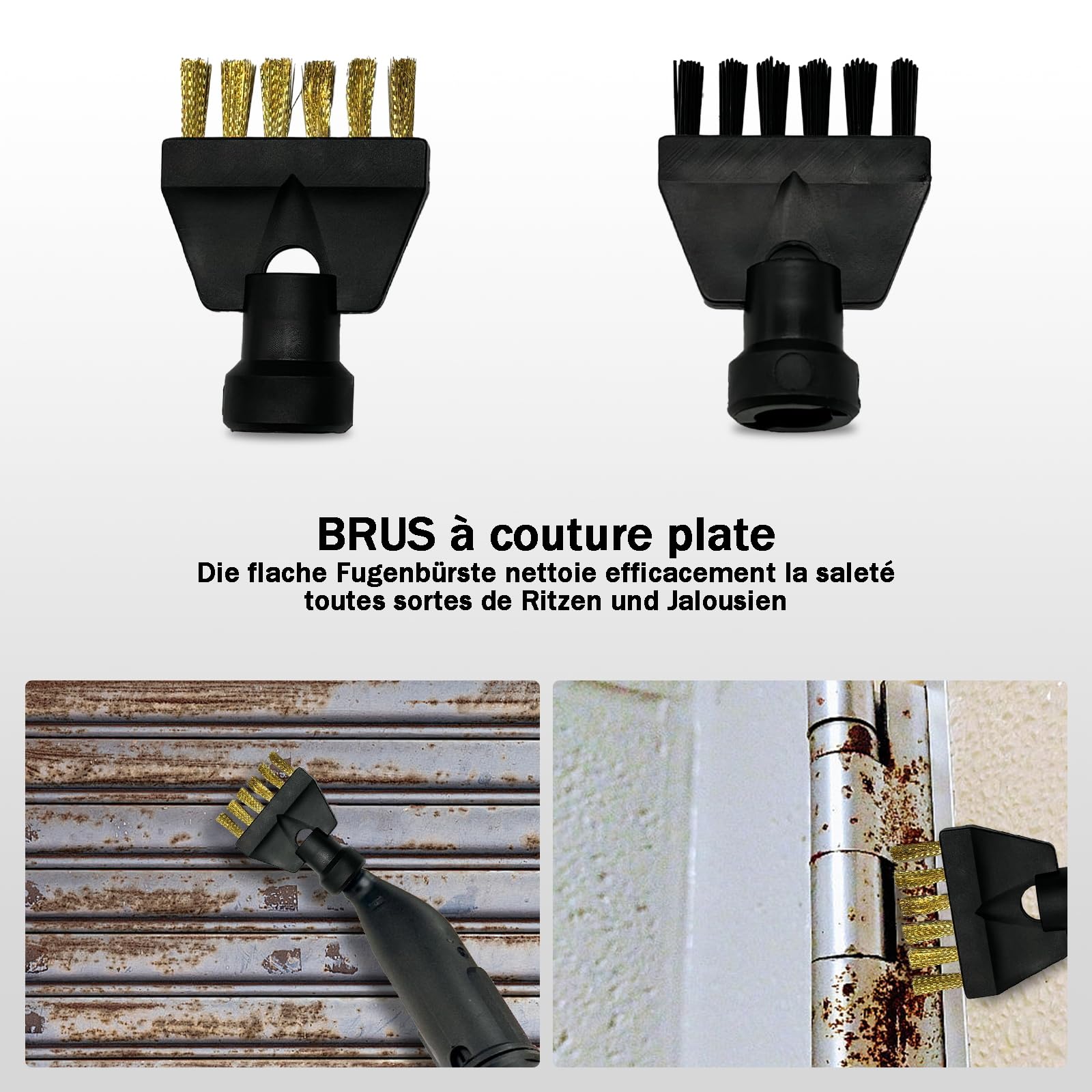 Magicbox Kit de 14 Accessoires pour Nettoyeur Vapeur Kärcher - Compatible avec SC1, SC2, SC3, SC4, SC5 - Inclus Buses, Brosses, Raclette & Chiffons Microfibre - Nettoyage Sols, Vitres, Carrelage