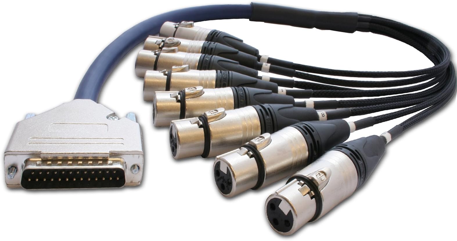 Van Damme 25 Pin D Sub to Female XLR Lead. Tascam Analogue Standard (5m)