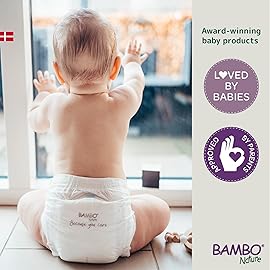 Bambo Nature Hypoallergenic Baby Diapers, Eco-Labeled Diapers, Enhanced Leakage Protection, Totally Chlorine-Free, Skin Friendly, and Super Absorbent - Size 4 (144 Count)