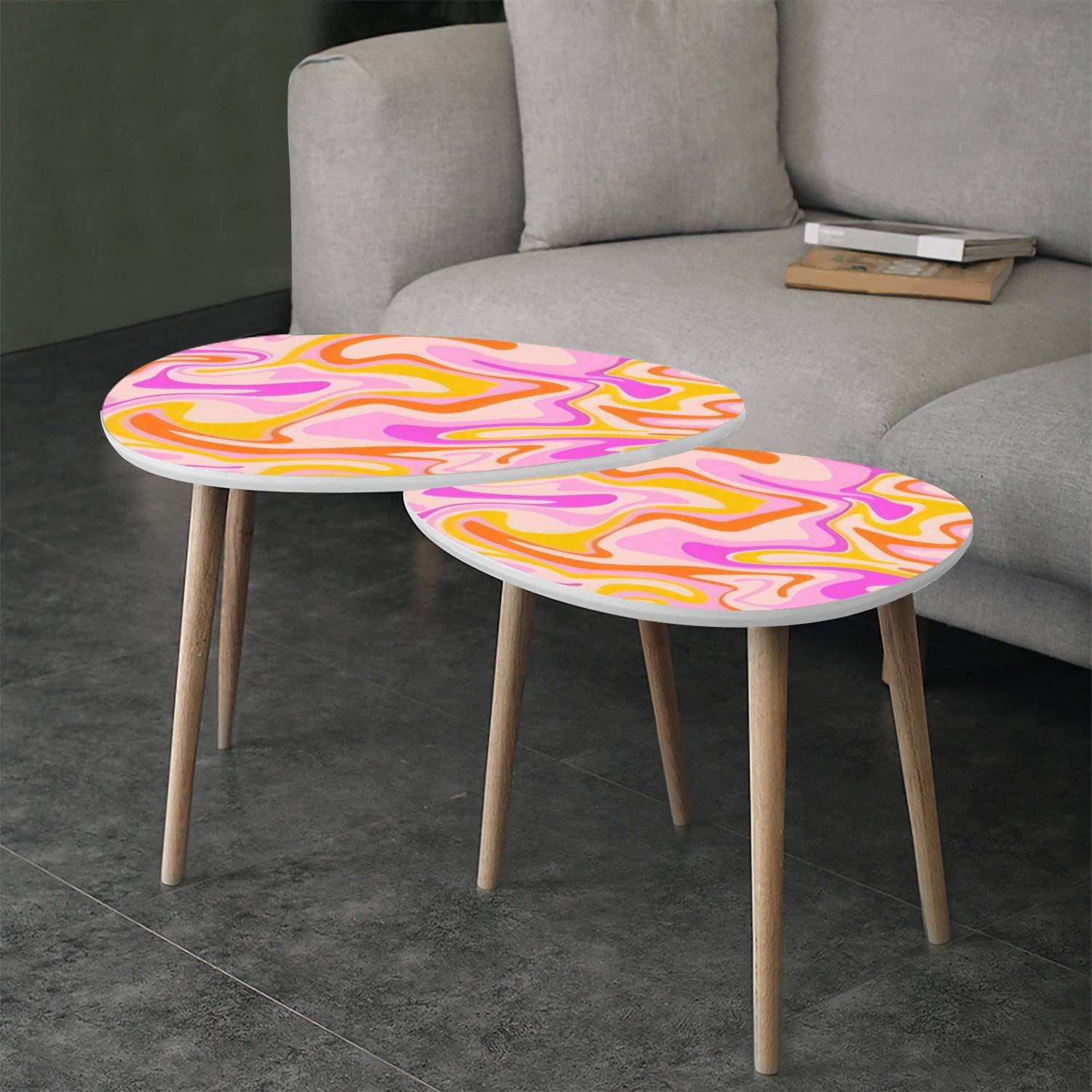 Amazon.com: DQWIJAKX91 Small Coffee Nesting Table Psychedelic