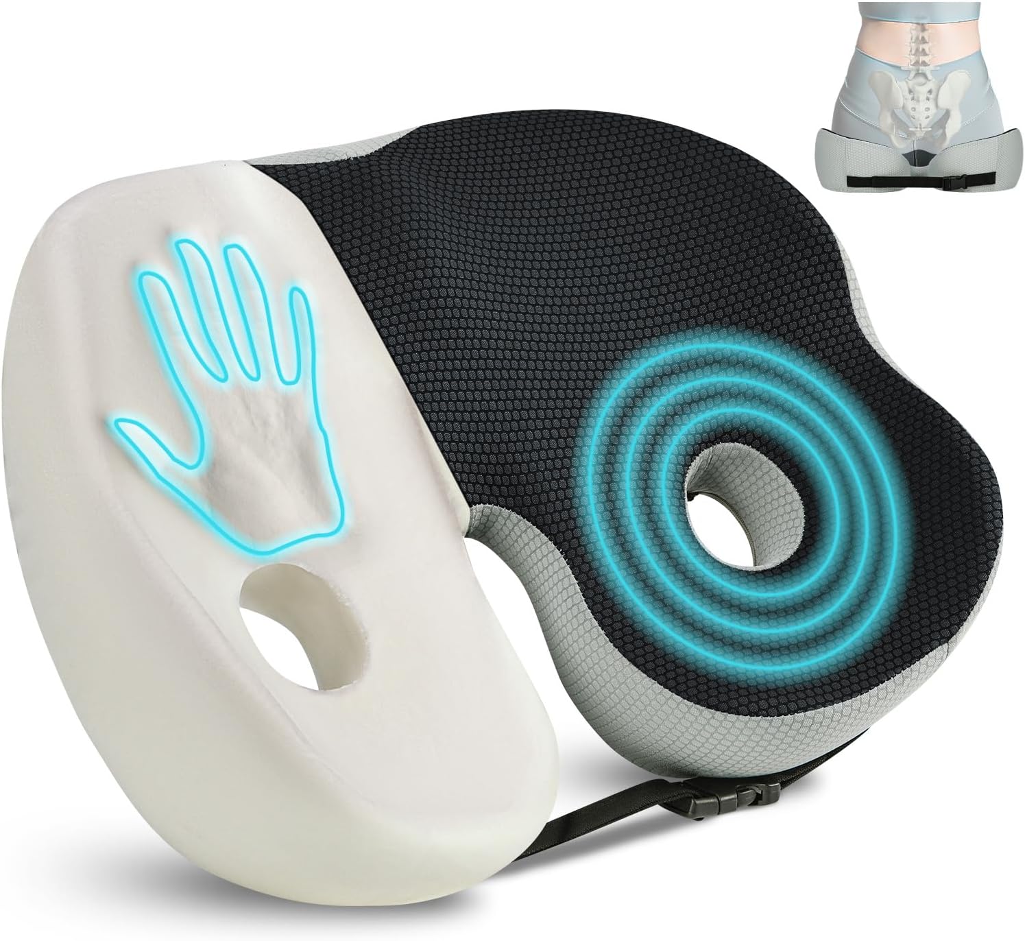 Seat Cushion,Office Chair Cushion for Tailbone Pain NonSlip Seat