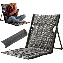 Lounge Chair Outdoor,Adjustable Foldable Retro Boho | Beach Mat with Backrest | for Camping Garden Backyard Balcony Courtyard Patio Lawn Pool