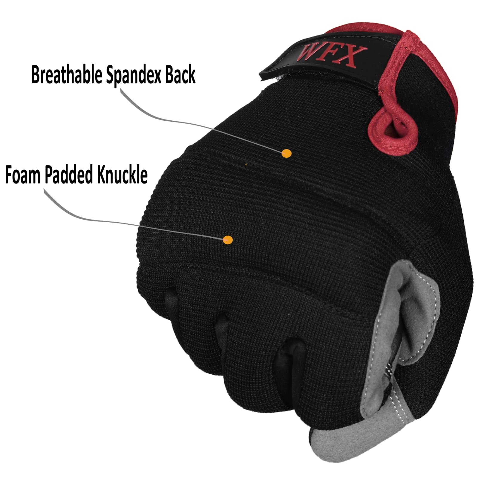 Mens Work Gloves Utility Touch Screen Breathable Spandex Rigger Padded Knuckles Working Mechanic Palm Safety Builder Dexterity Construction Gardening Camping Driving (M - Image 3