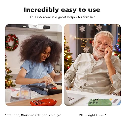 Miniatura 2 de Hosmart UltraSpeak - Intercomunicadores inalámbricos para el hogar, edición navideña 2025, sistema de intercomunicación para uso doméstico, sistema