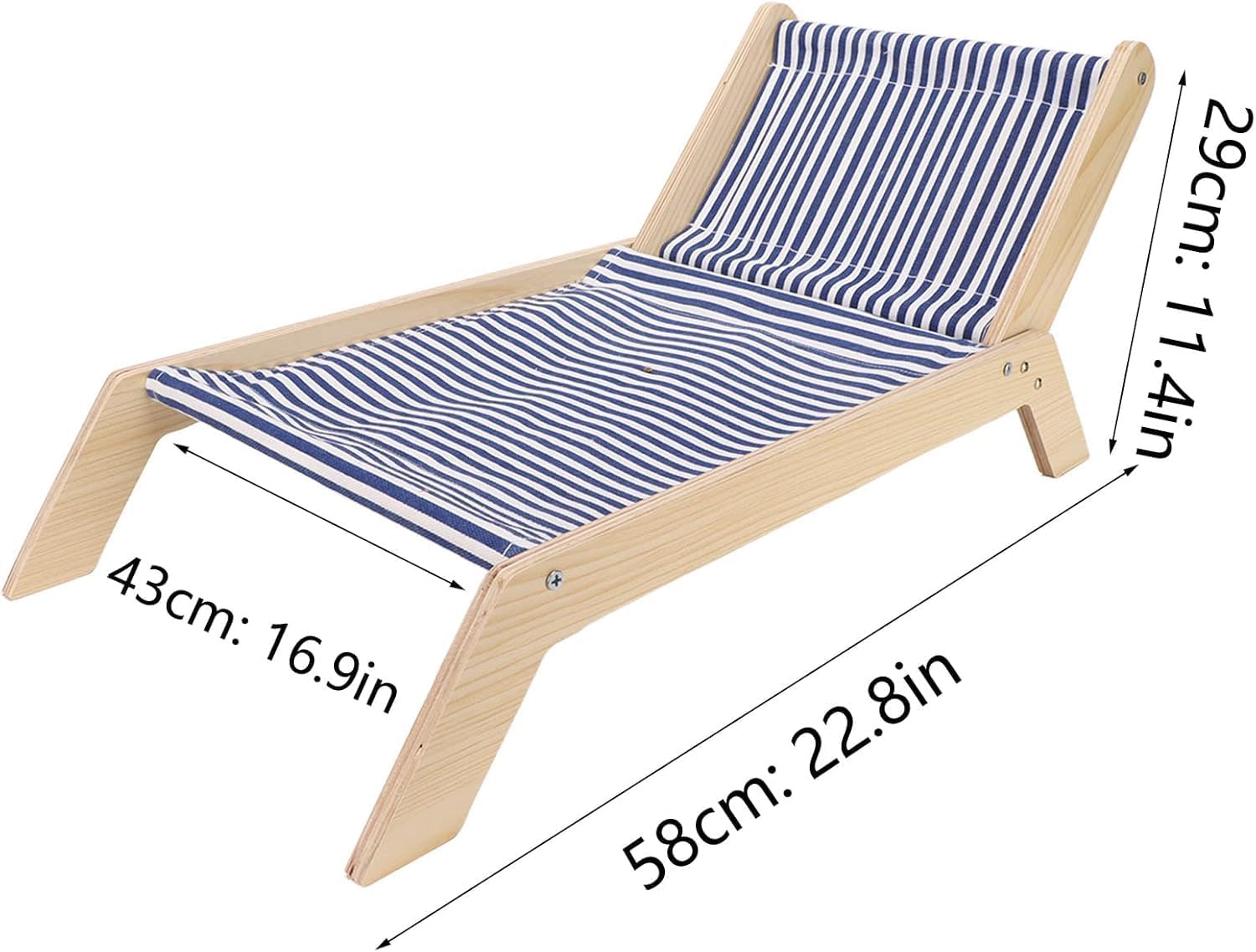 Cat Hammock Prevents Swaying Increased Ventilated Cat Bed with a Scratching Post for All Weather Conditions (Beach Lounge Chair)