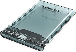 WAVLINK SSD Enclosure, USB 3.0 to SATA External Hard Drive Enclosure for 2.5’’ 7mm 9.5mm SATA HDD SSD, Support UASP Transfer Protocol