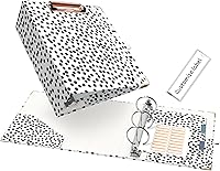 Vista 9 de EYROZILL Mini carpeta de 3 anillas, 5.5 x 8.5 pulgadas, 2 pulgadas, estampado de vaca