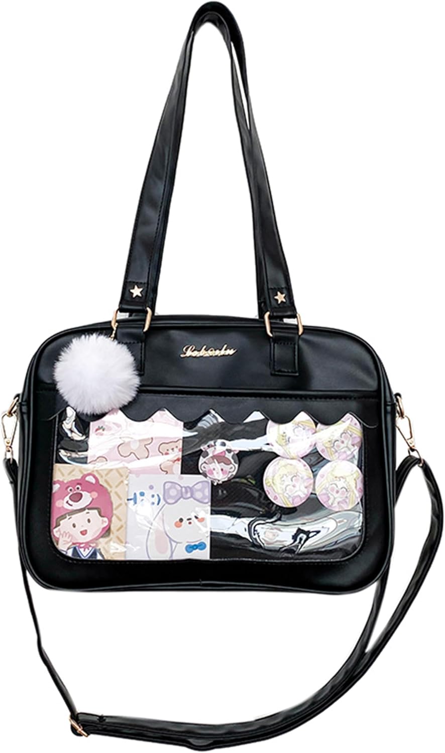 TTCAYU Ita Bag Crossbody kawaii Pin Display Bag with Insert Ita Messenger Bags Japanese Handbag Shoulder JK Purse for Girl
